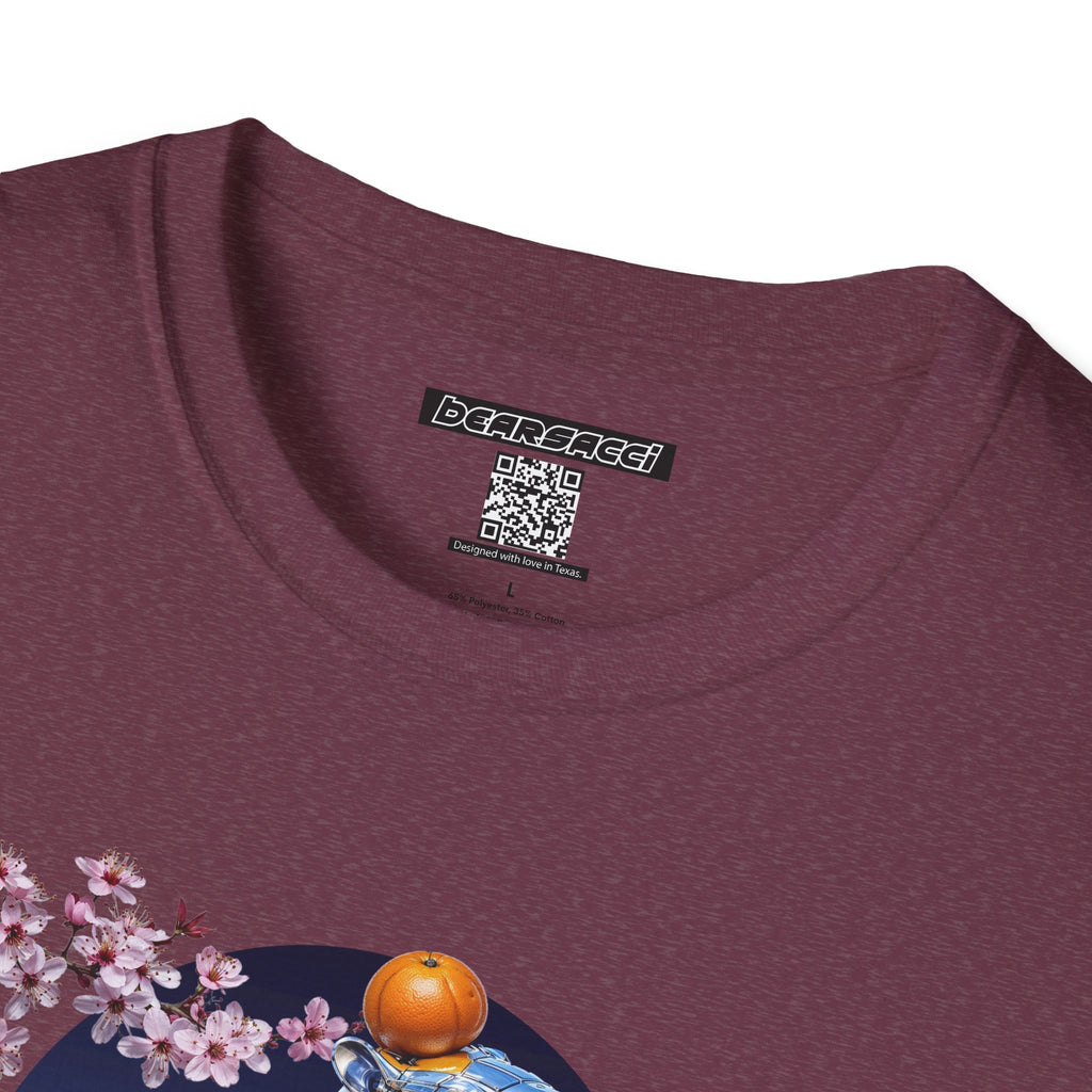 Fake Designer™: Robot Capybara T-Shirt with Sakura Blooms│ Softsyle T-shirt