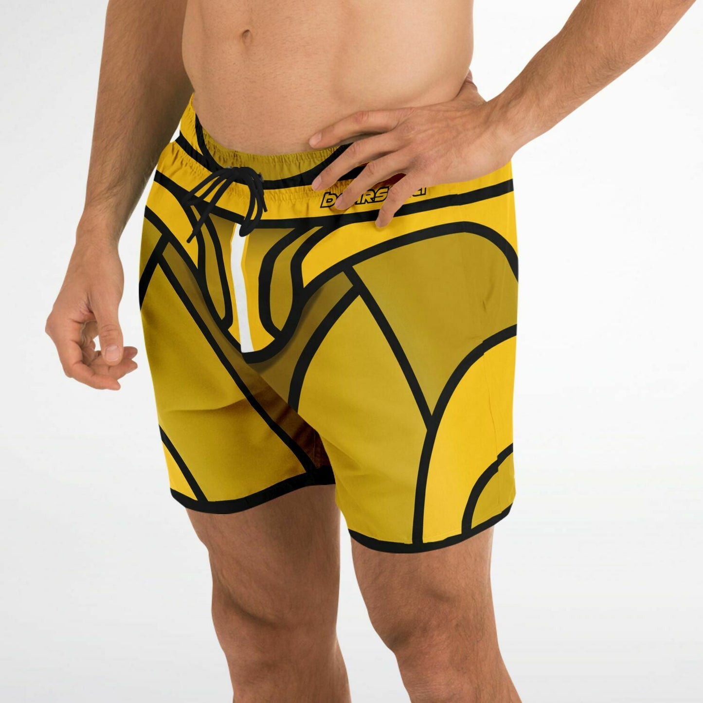 Zeus Riptide (Yellow) │ Trompe L'Oeil Swim Trunks