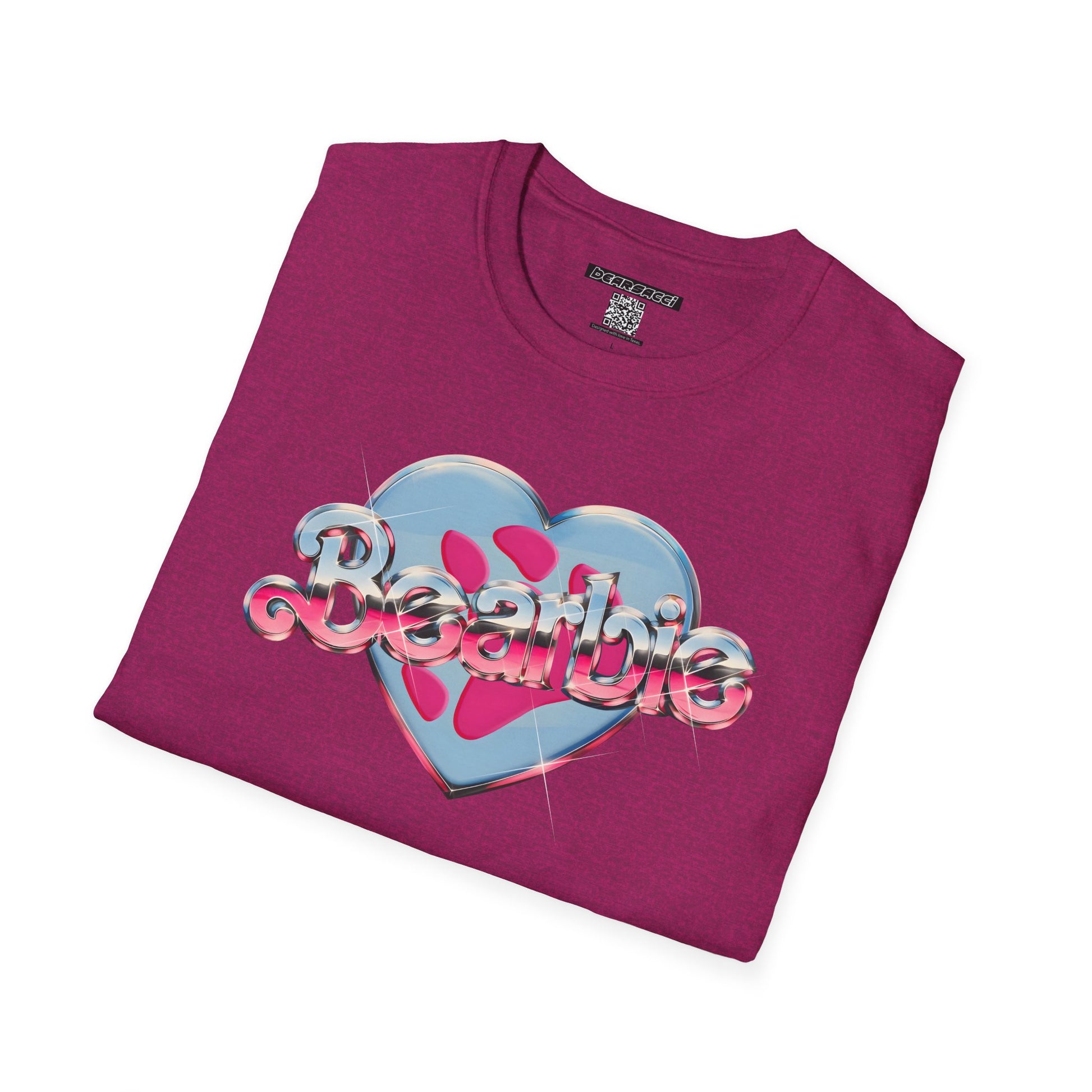 Bearbie®: Heart Bear Claw Logo │Softsyle T-shirt