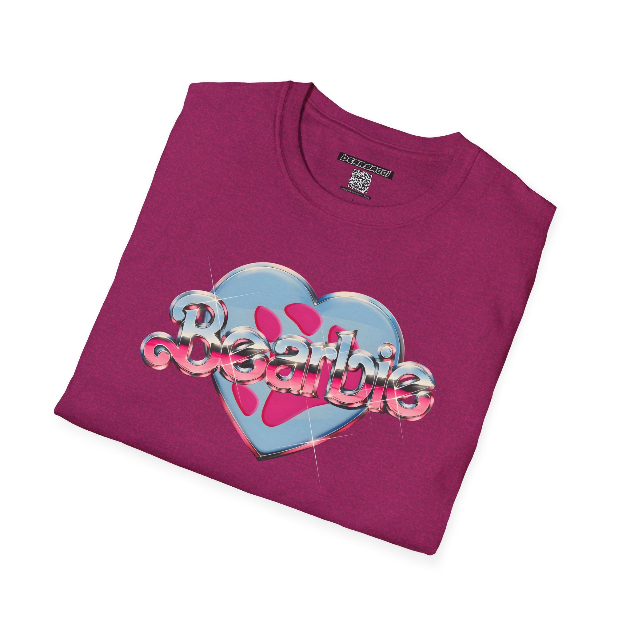 Bearbie®: Heart Bear Claw Logo │Softsyle T-shirt