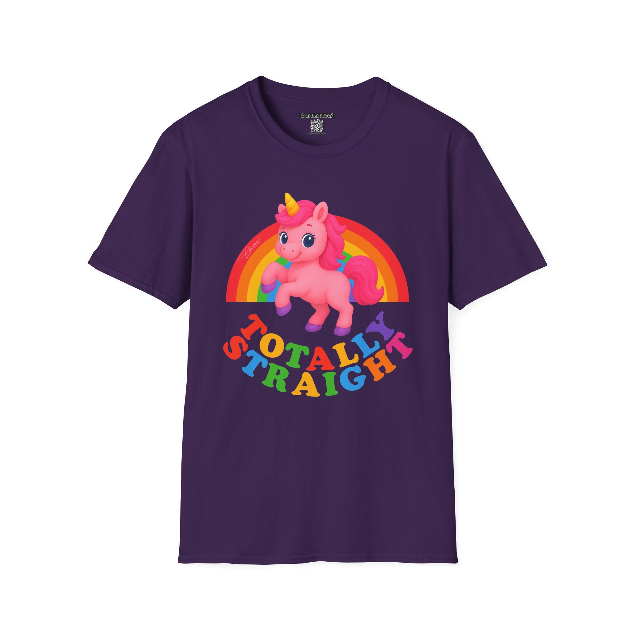 HyperPop™: Totally Straight Pink Unicorn │ Softsyle T-shirt