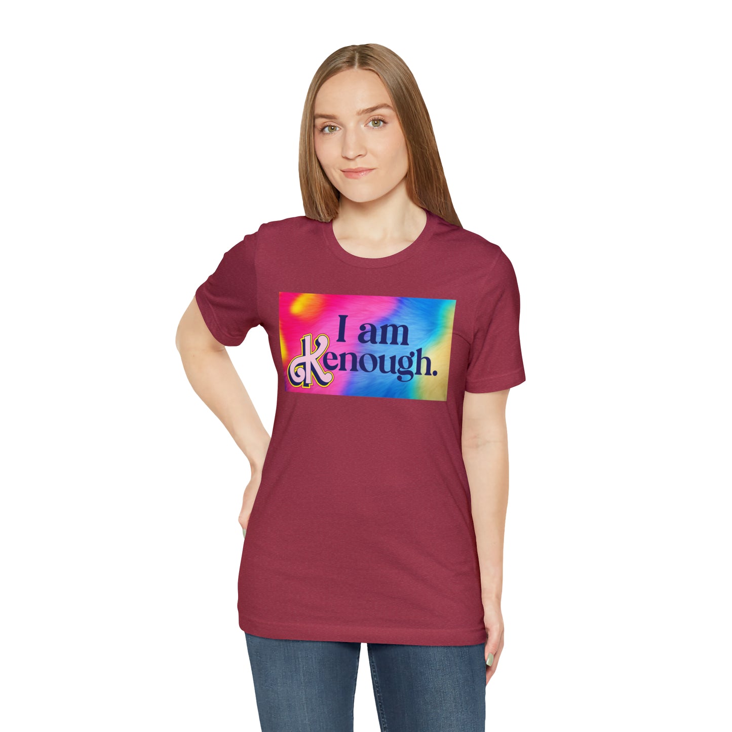 Bearbie: "I am Kenough" With Rainbow Background │ Premium Jersey T-shirt