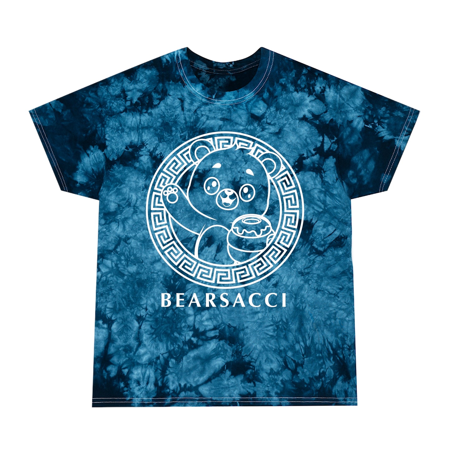 Bearsacci "Honey Bear" Outline Logo │ Tie-Dye Tee, Crystal