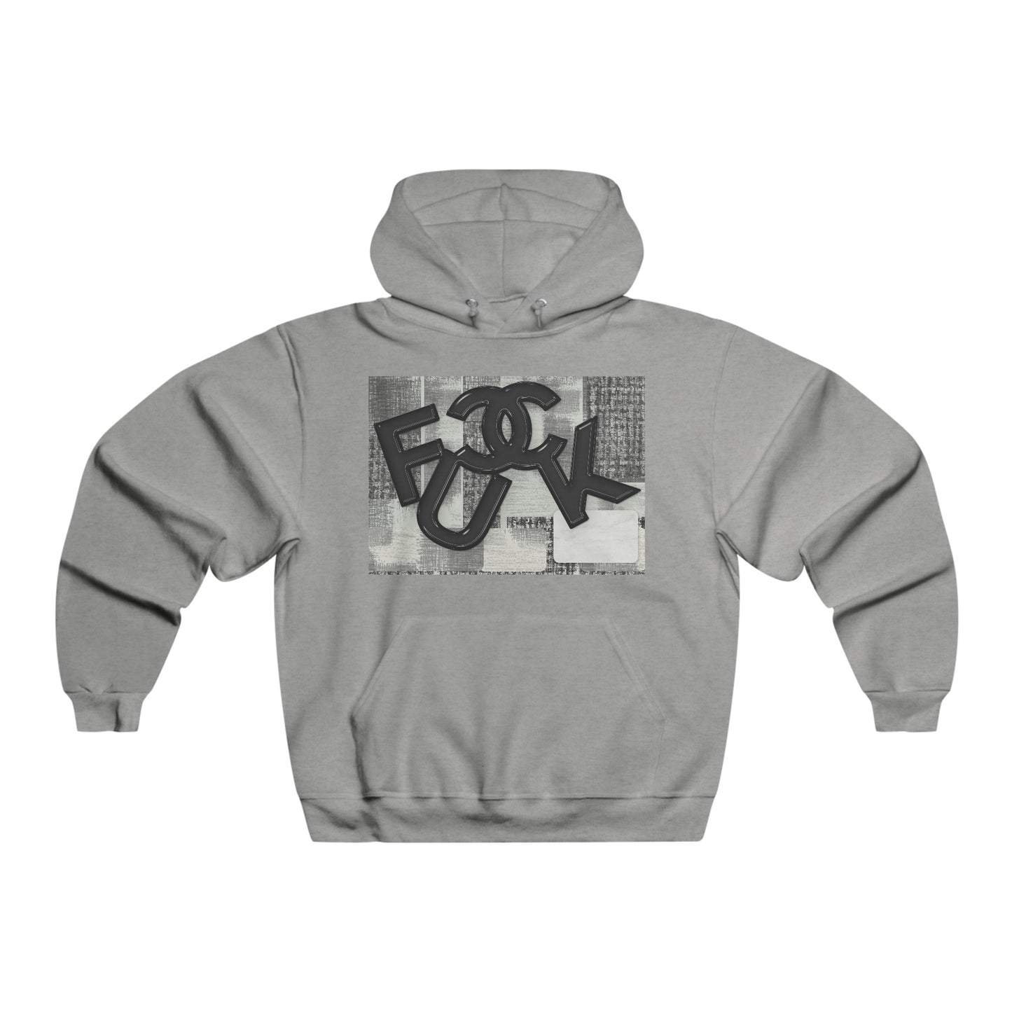 Fake Designer™: Tweed Patchwork Fuck│ NUBLEND® Hooded Sweatshirt Hoodie