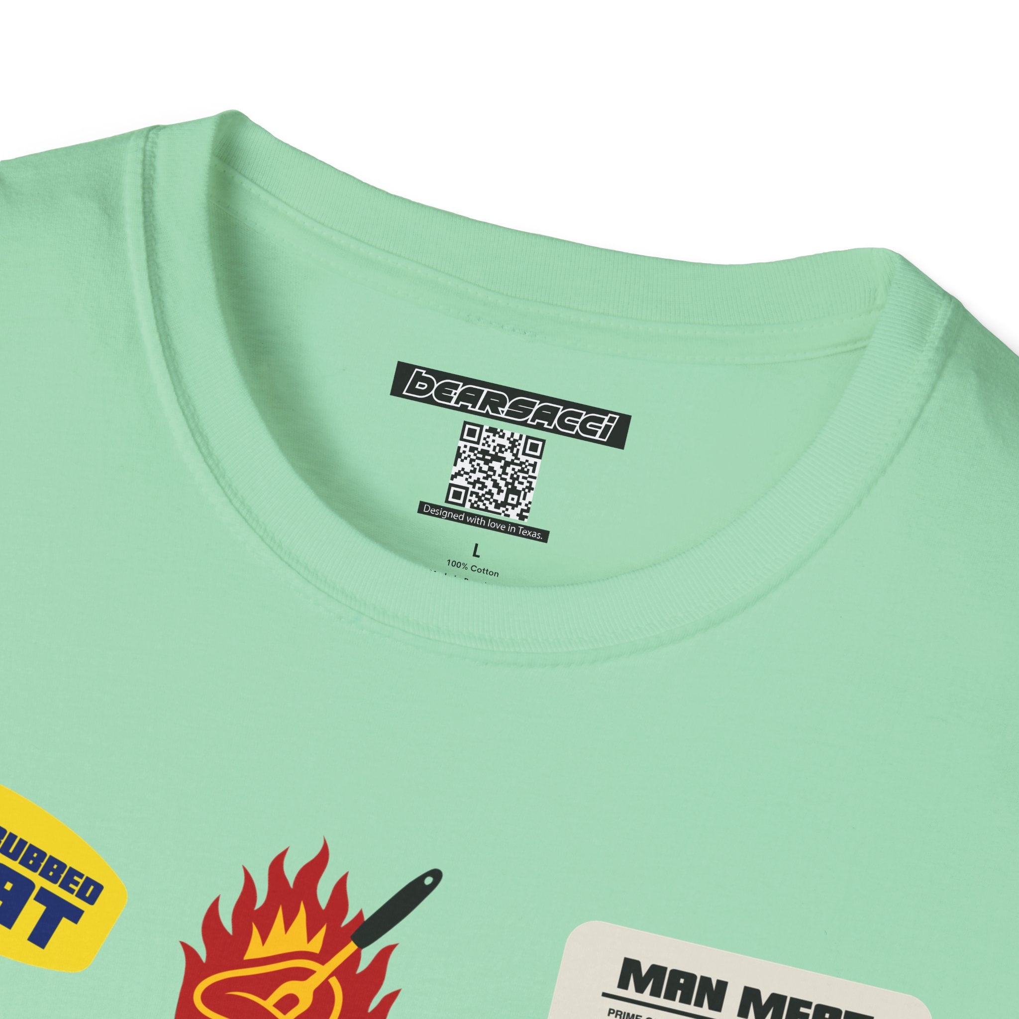 Bearmart®: Butcher Isle Meat Stickers (1990s Colorway) │Softsyle T-shirt