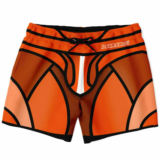 Zeus Riptide (Orange) │ Trompe L'Oeil Swim Trunks