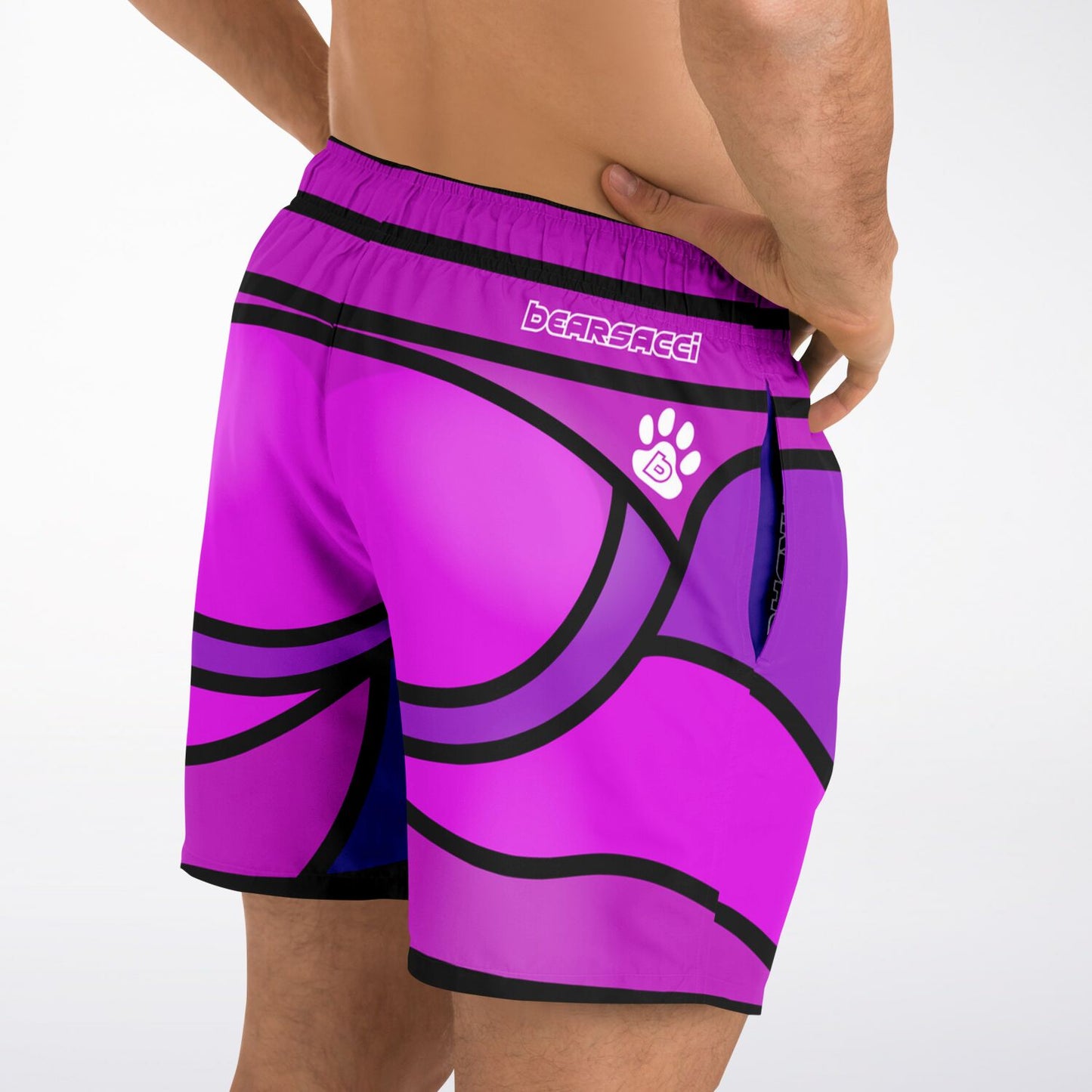 Zeus Riptide (Purple) │ Trompe L'Oeil Swim Trunks