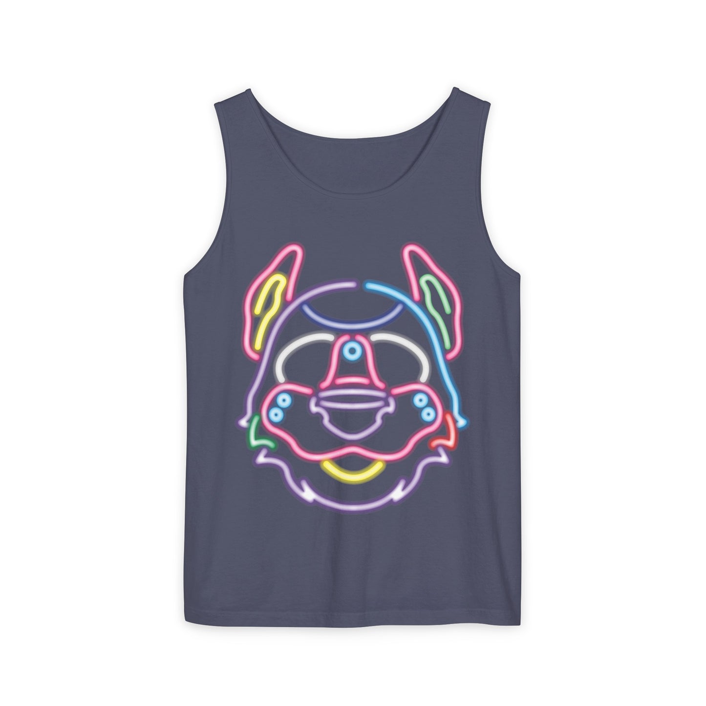 HyperPop™ X SlutPride™: Neon Pup Mask │ Garment-Dyed Tank Top