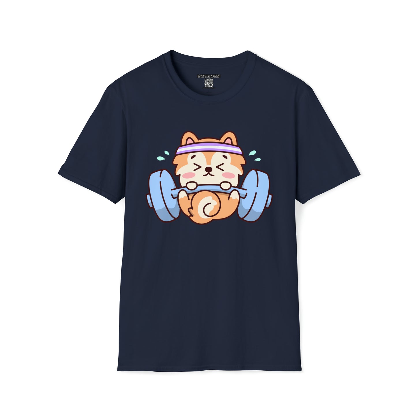 HyperPop™: Corgi Lifting Weights "Trying their best" │ Softsyle T-shirt