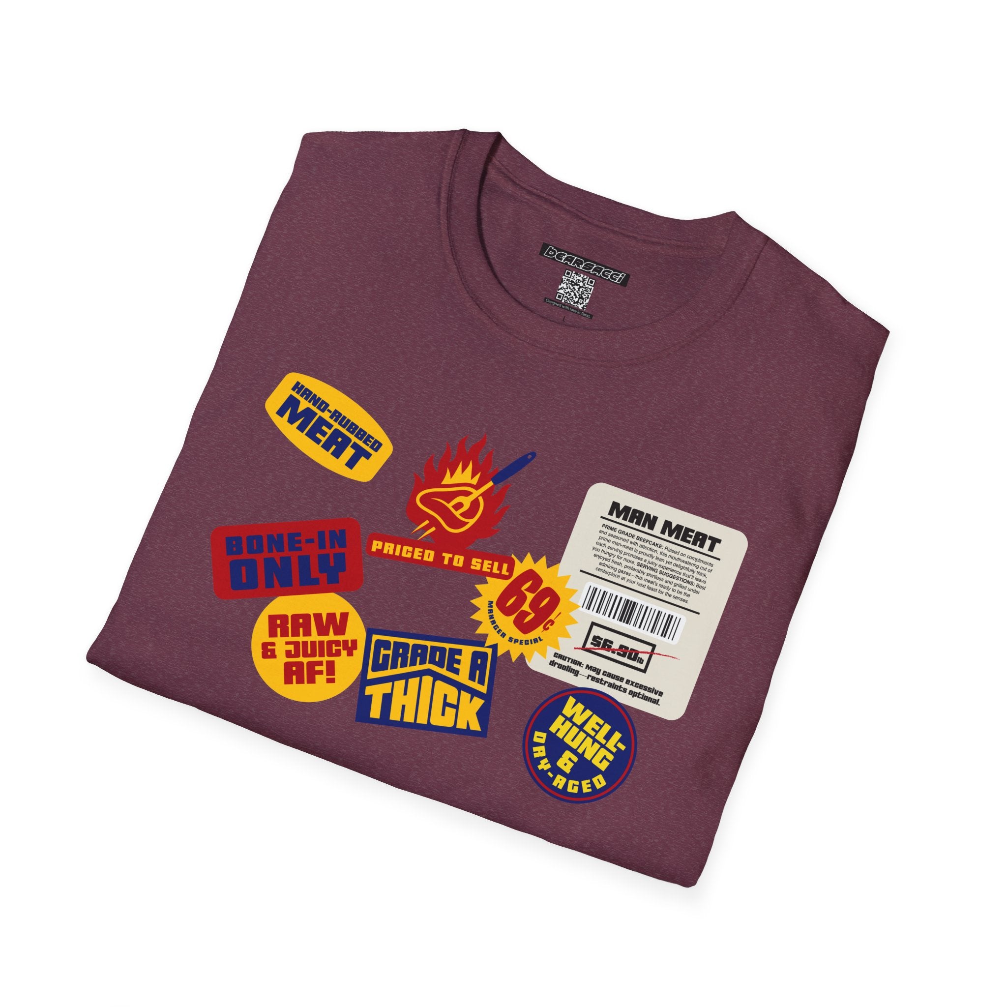 Bearmart®: Butcher Isle Meat Stickers (1950s Colorway) │Softsyle T-shirt