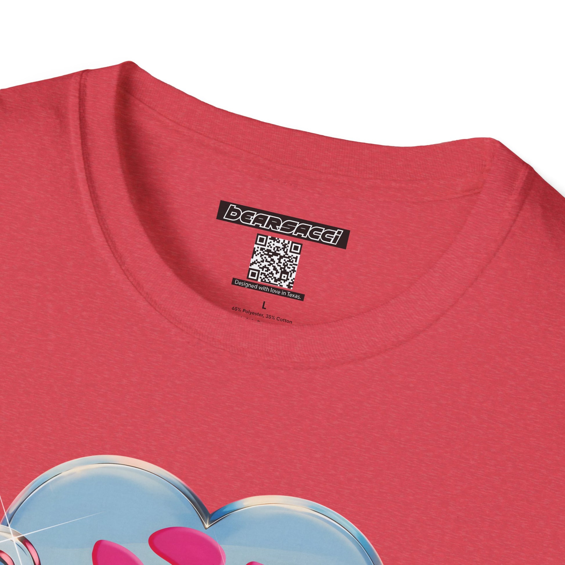 Bearbie®: Heart Bear Claw Logo │Softsyle T-shirt