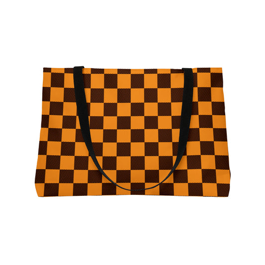 Orange "Taxicab" Checkerboard │ Weekender Tote Bag