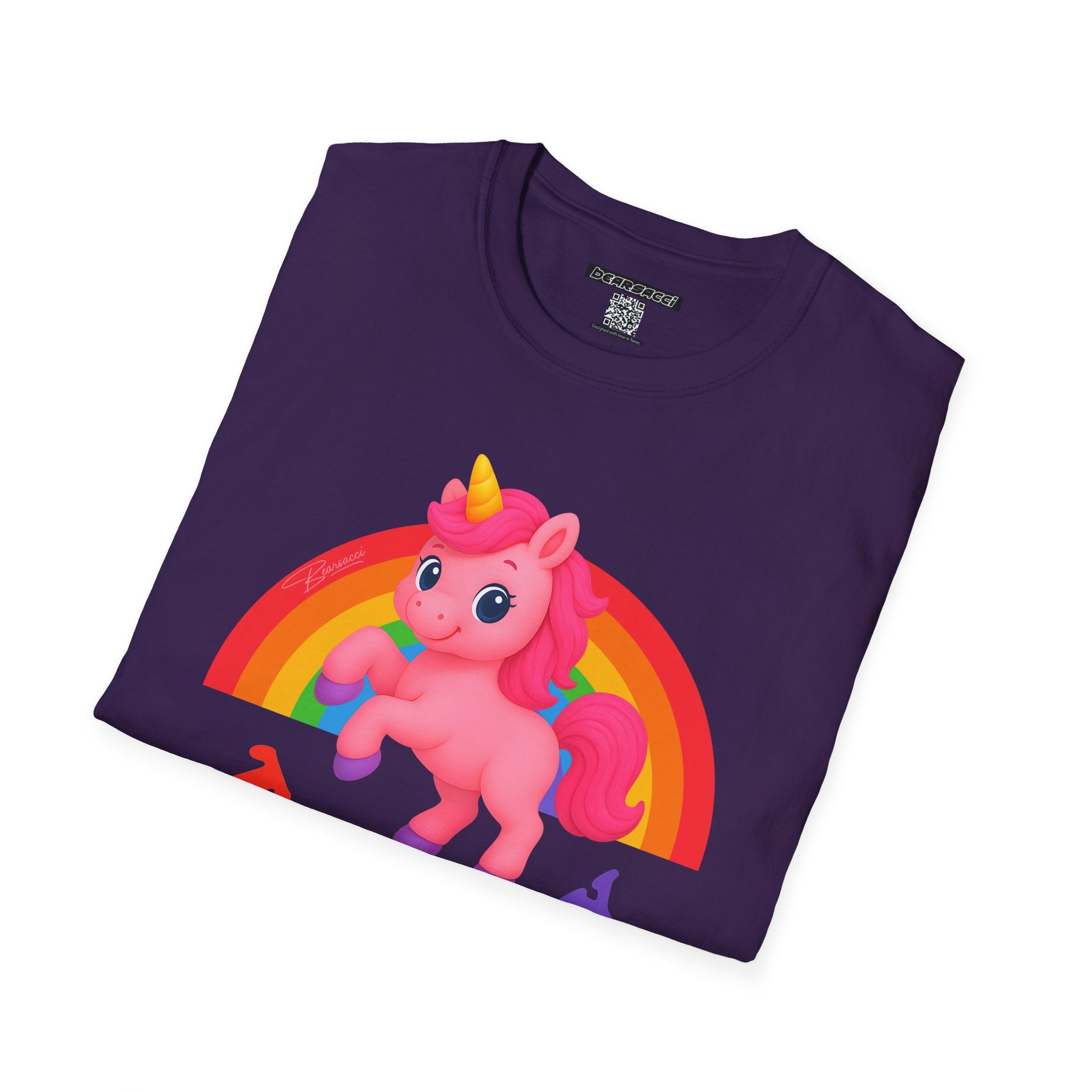 HyperPop™: Totally Straight Pink Unicorn │ Softsyle T-shirt