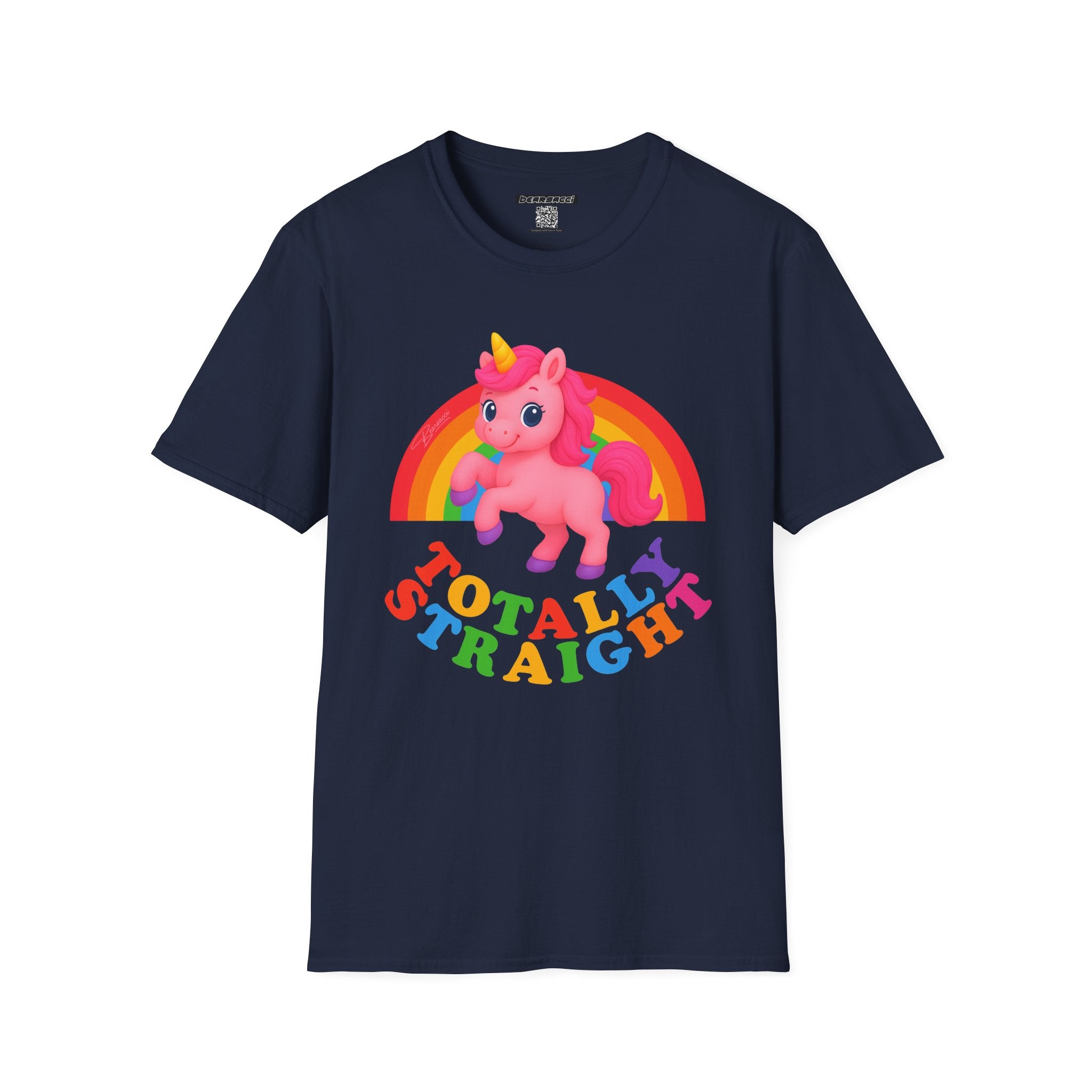HyperPop™: Totally Straight Pink Unicorn │ Softsyle T-shirt