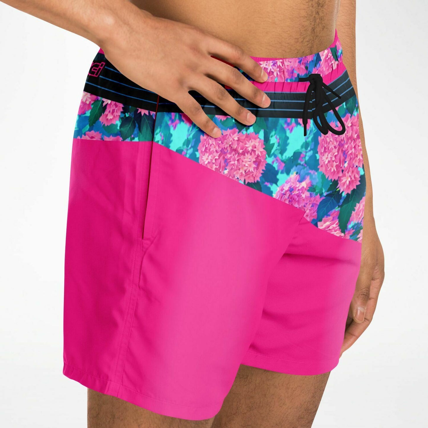 WYWH Chrysanthemum Shorts │ Trompe L'Oeil Swim Trunks