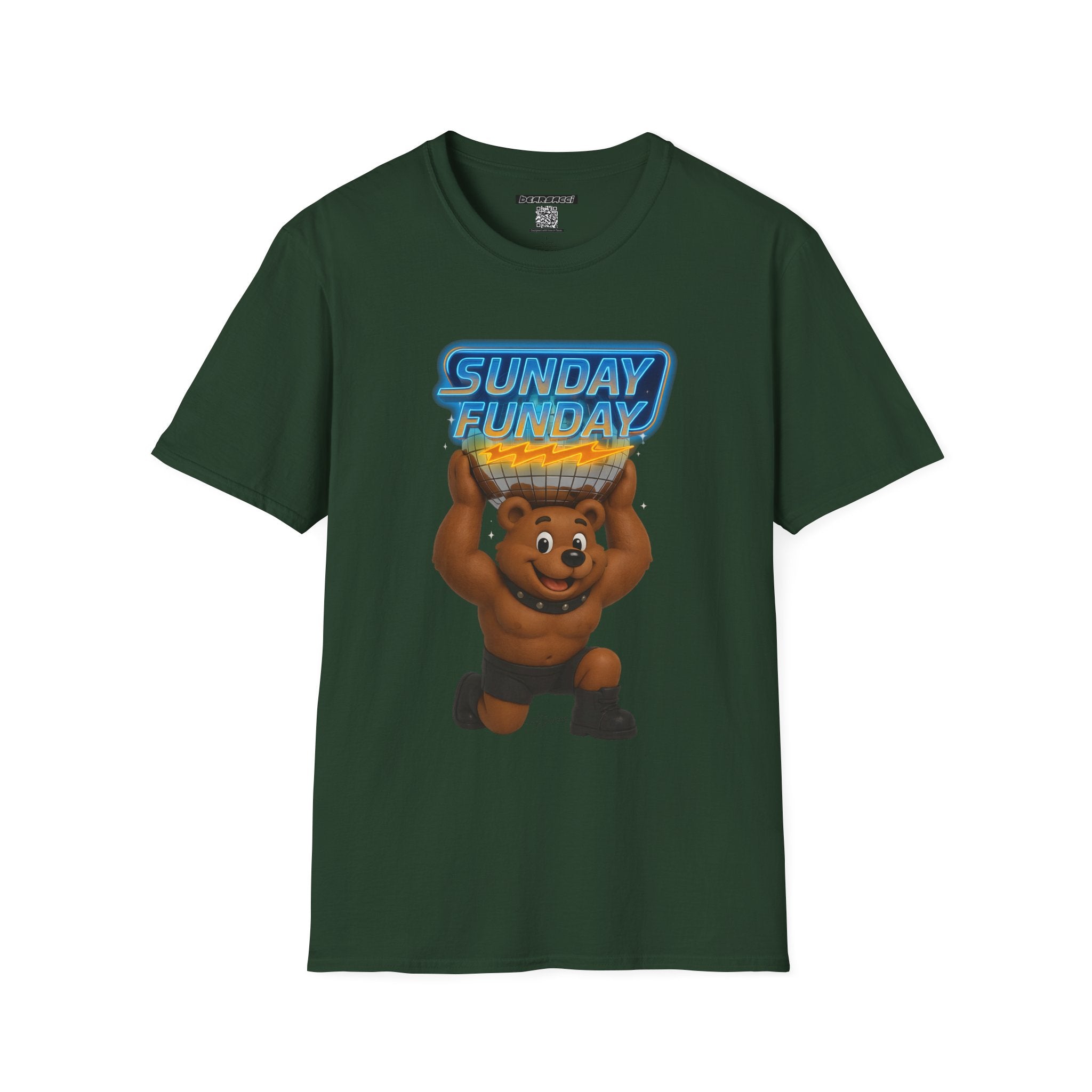 Bearsacci™: Sunday Funday Atlas Disco Bear Remix│ Softsyle T-shirt