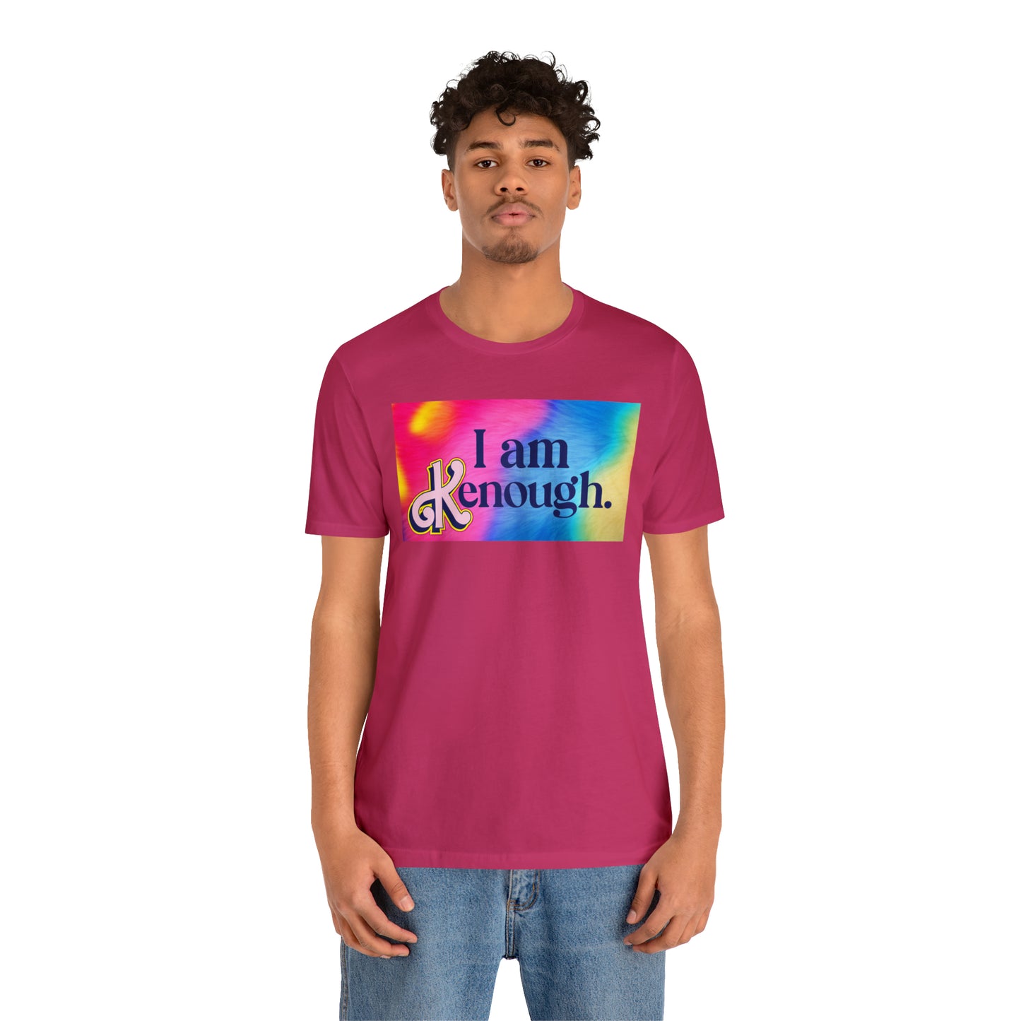 Bearbie: "I am Kenough" With Rainbow Background │ Premium Jersey T-shirt