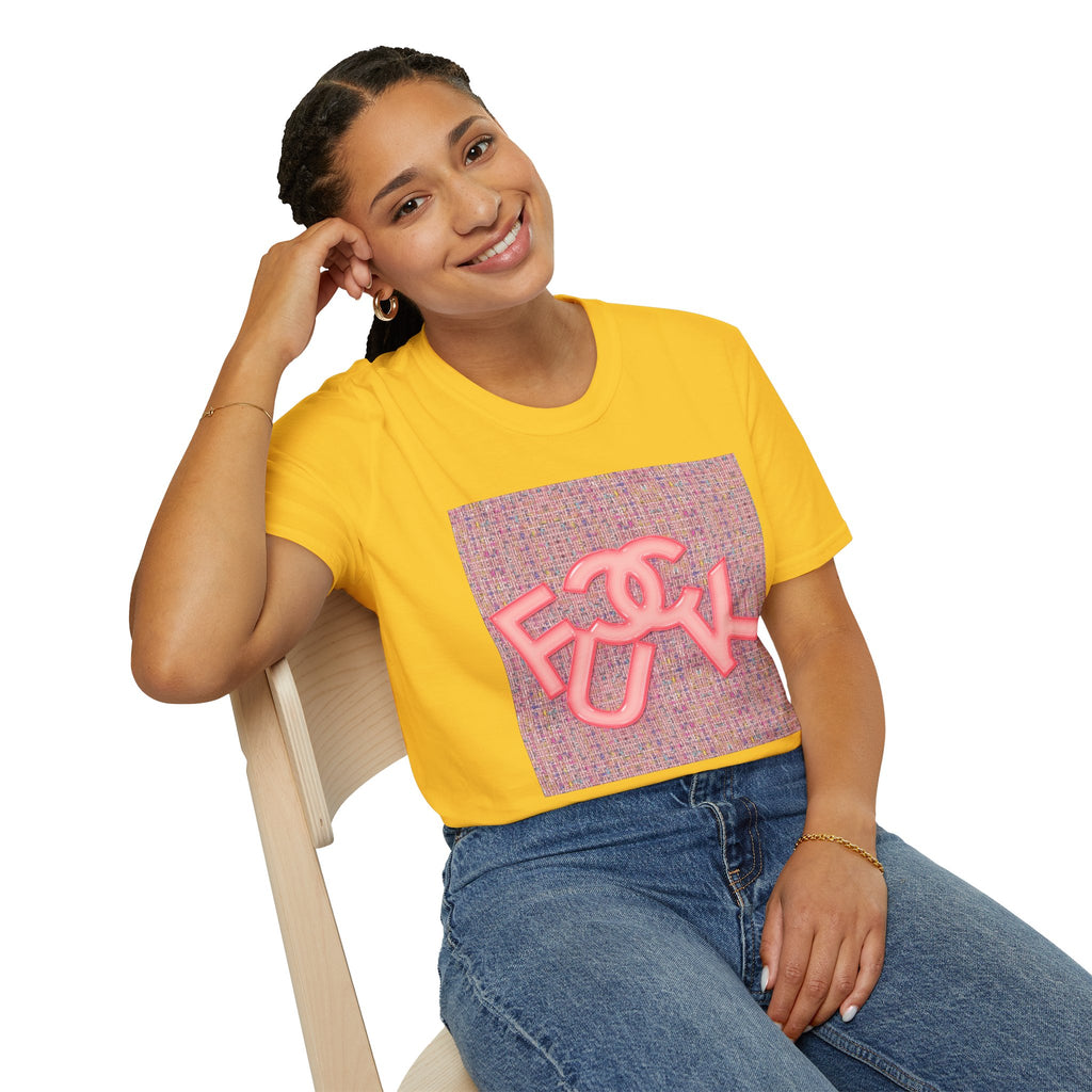 Fake Designer™: Pink Tweed Fuck│ Softsyle T-shirt