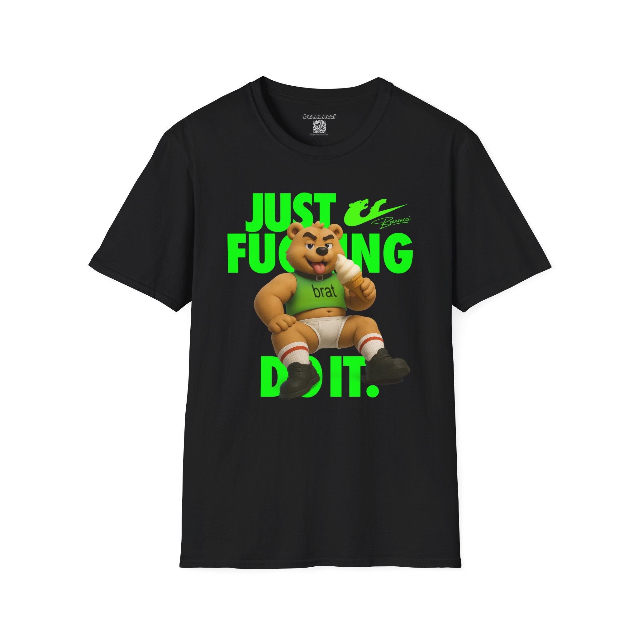 Bearsacci™ X Dominion: Just Fucking Do It Brat Teddy Bear│ Softsyle T-shirt