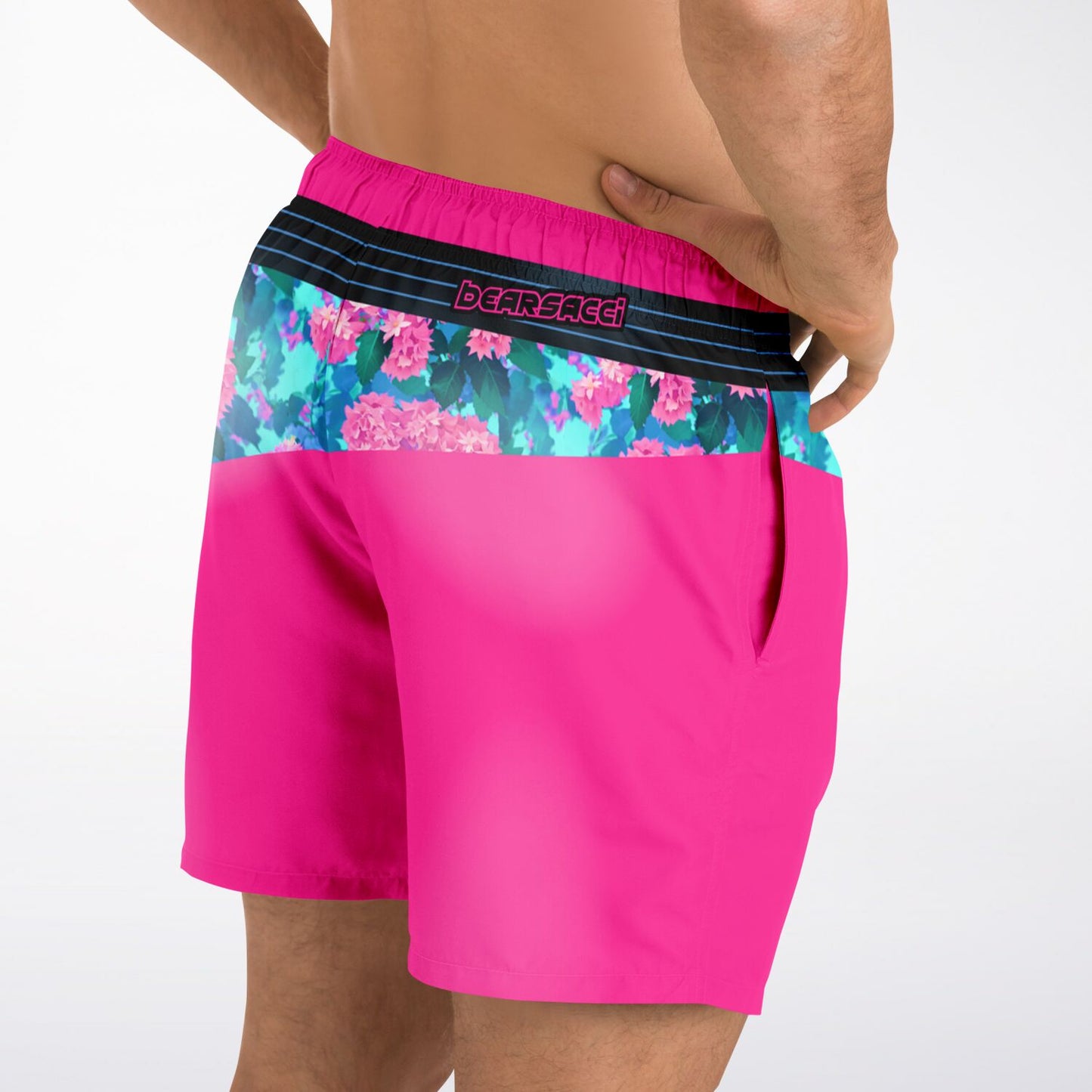 WYWH Chrysanthemum Shorts │ Trompe L'Oeil Swim Trunks