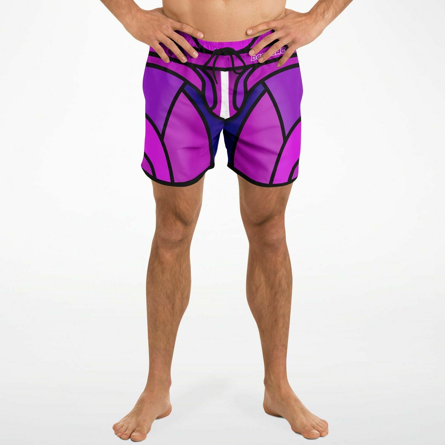 Zeus Riptide (Purple) │ Trompe L'Oeil Swim Trunks