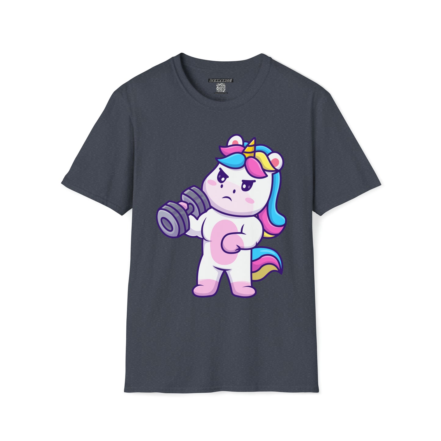 HyperPop™: Unicorn Lifting Dumbell (Getting Good At Hugging) │ Softsyle T-shirt