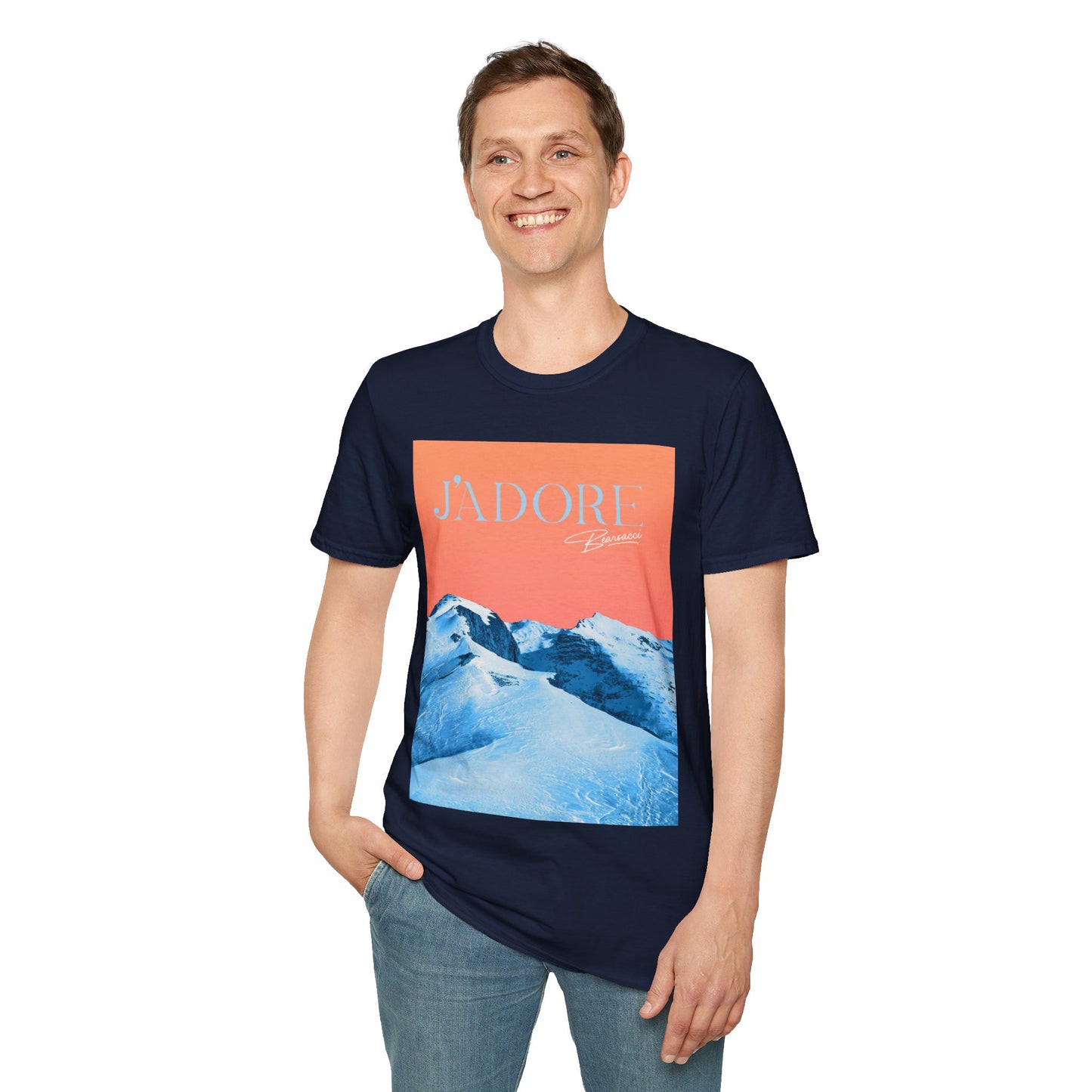 Fake Designer™: J'adore Bearsacci Solitude Is Dangerously Addictive (Vibrant Snowy Mountains At Sunset)│ Softsyle T-shirt