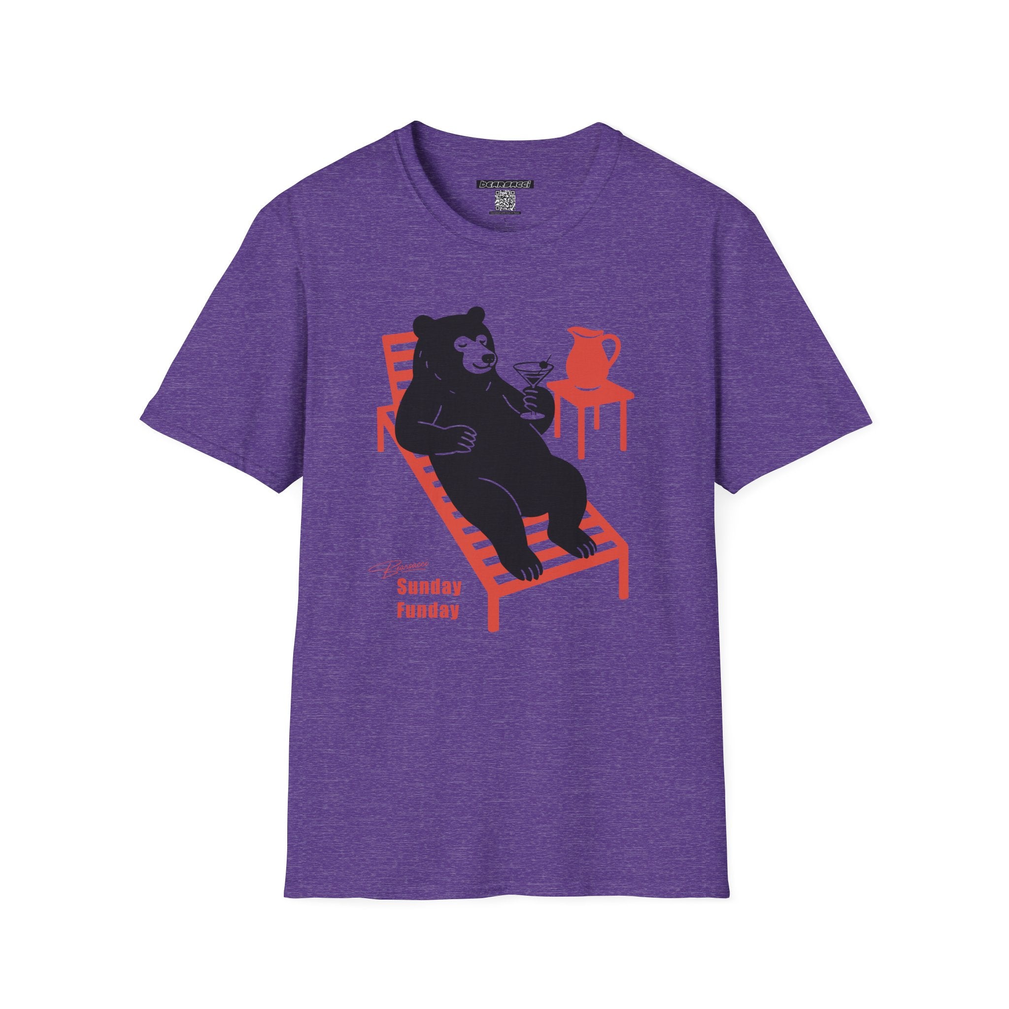 Bearsacci® X Wanderlust®: Sunday Funday Lazy Bear│ Softsyle T-shirt