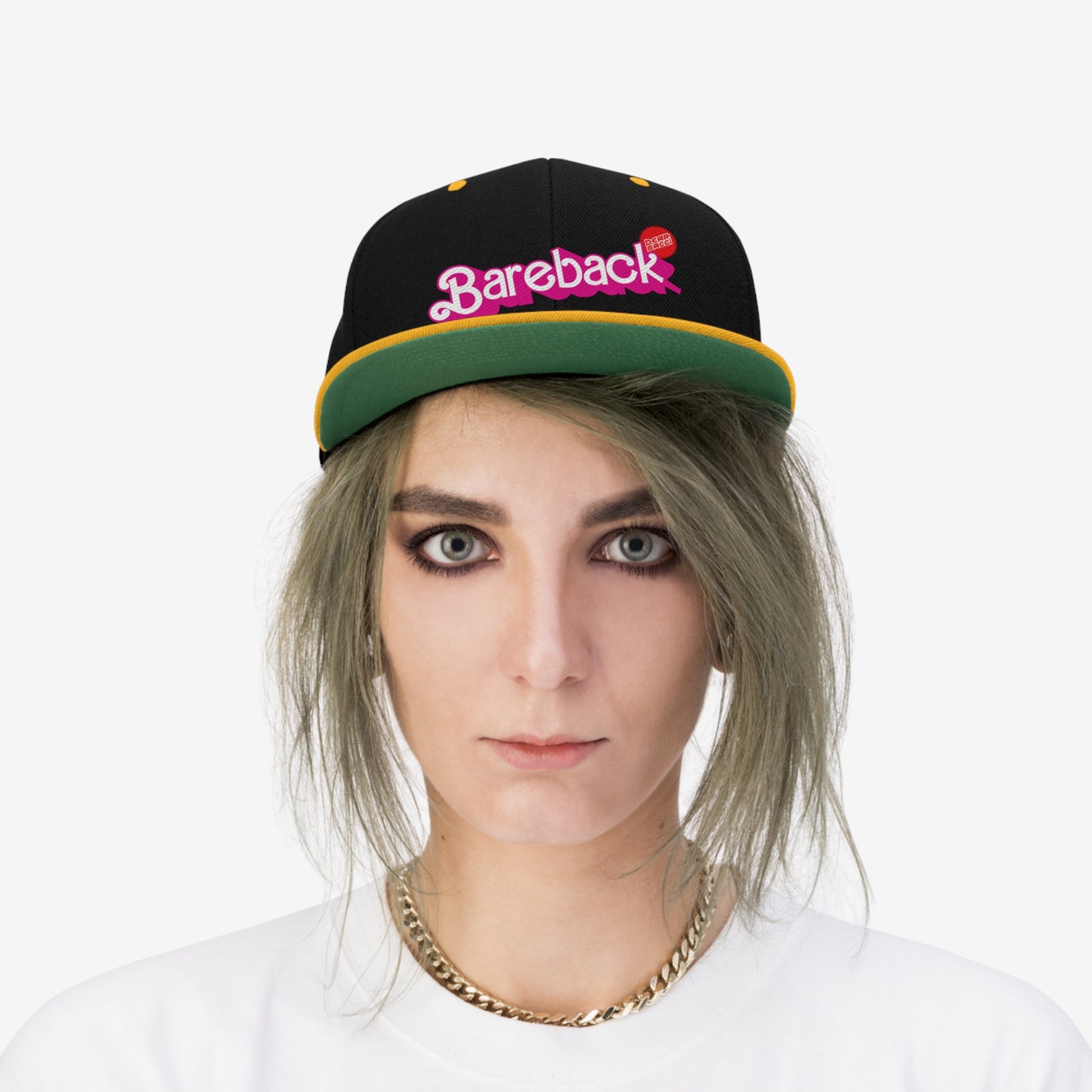 Bearbie™ X Slutpride™: Bareback Logo │Unisex Flat Bill Hat