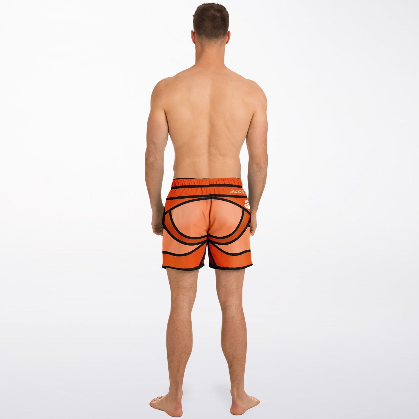 Zeus Riptide (Orange) │ Trompe L'Oeil Swim Trunks