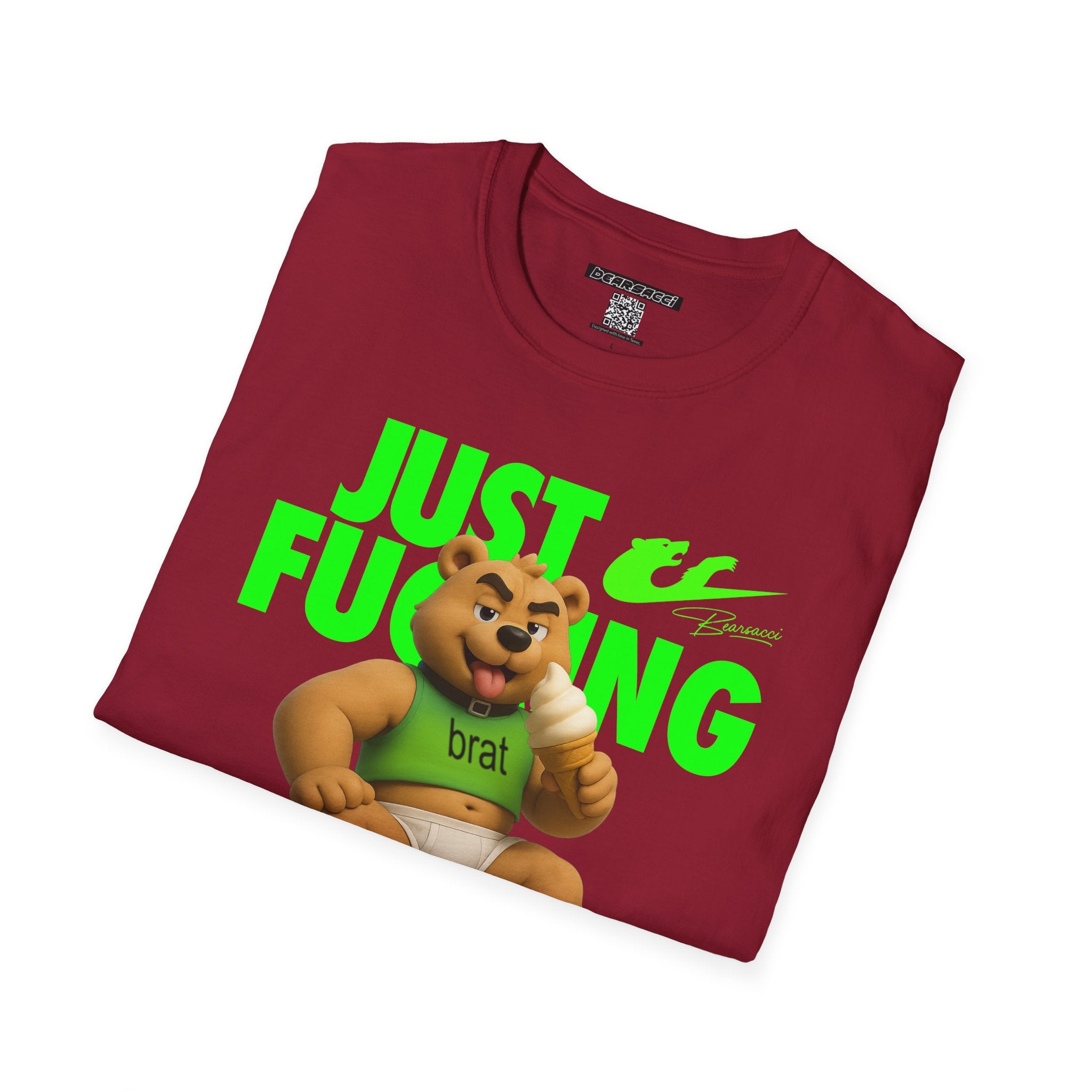 Bearsacci™ X Dominion: Just Fucking Do It Brat Teddy Bear│ Softsyle T-shirt