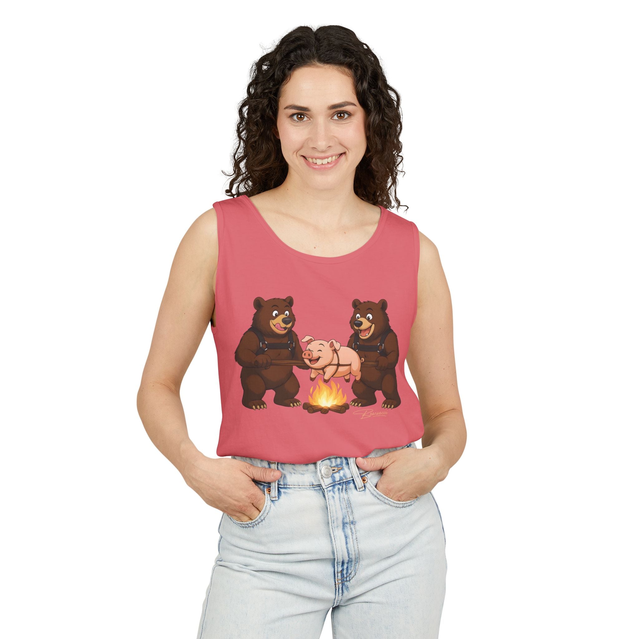 Bearmart®: Spit Roast Pig │Garment-Dyed Tank Top