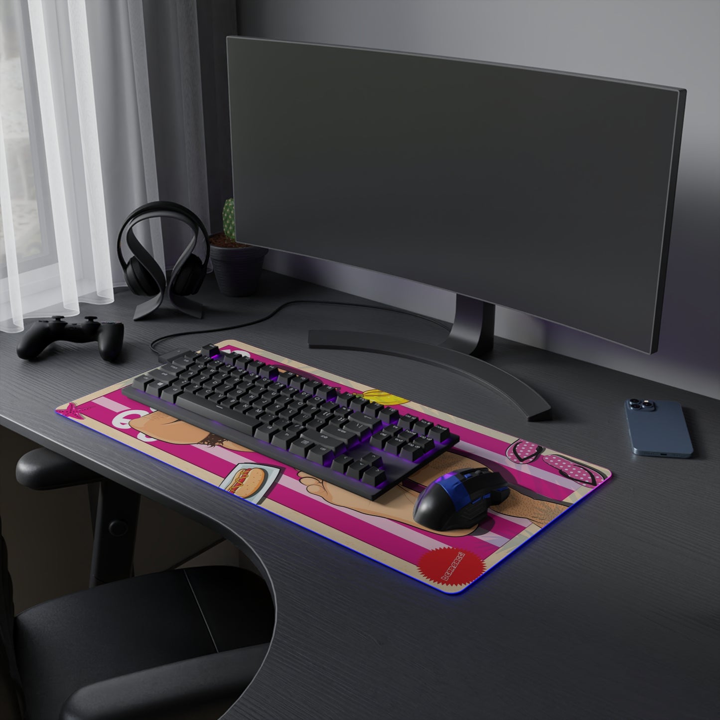 Bearbie™: At The Beach │ LED Gaming Mouse Pad