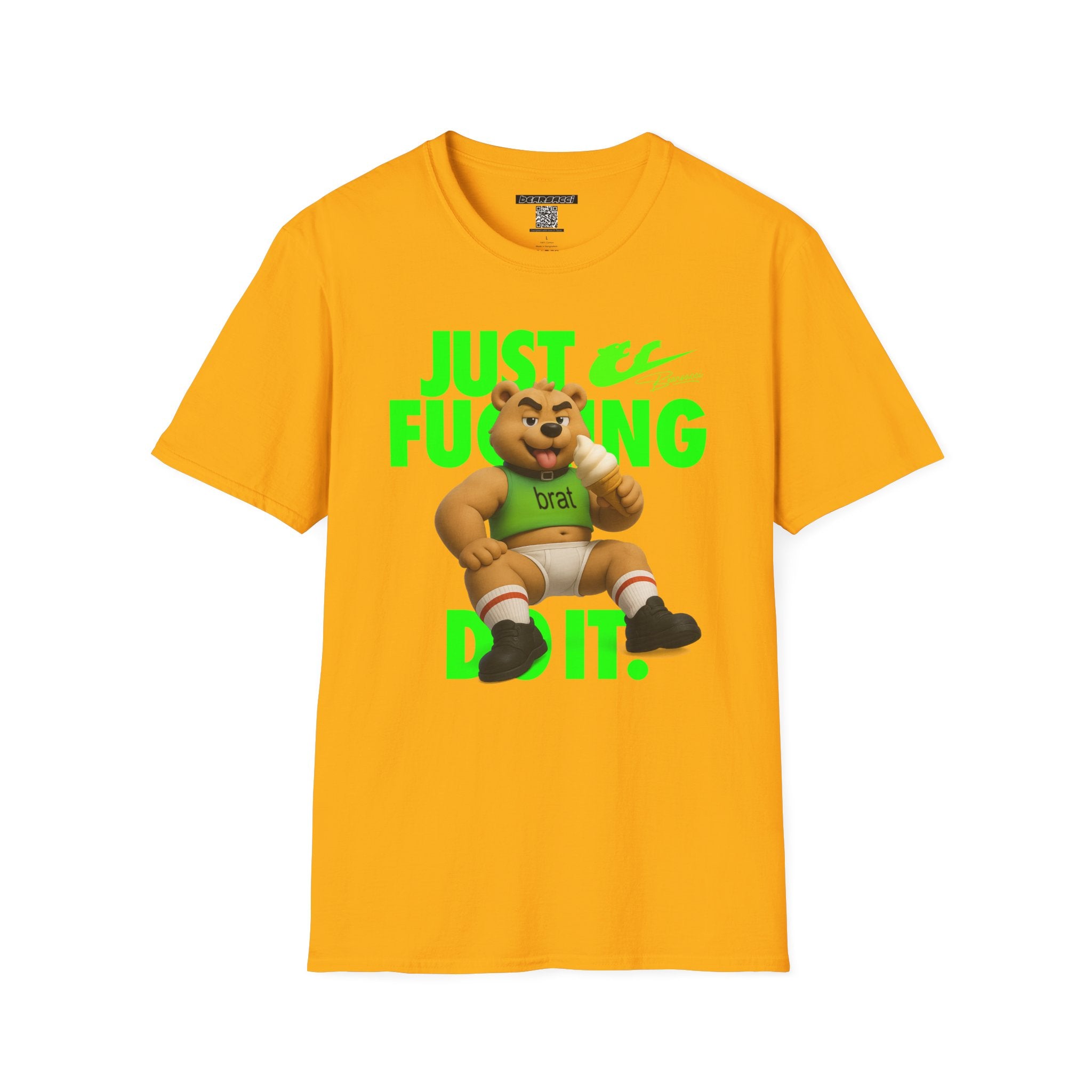 Bearsacci™ X Dominion: Just Fucking Do It Brat Teddy Bear│ Softsyle T-shirt