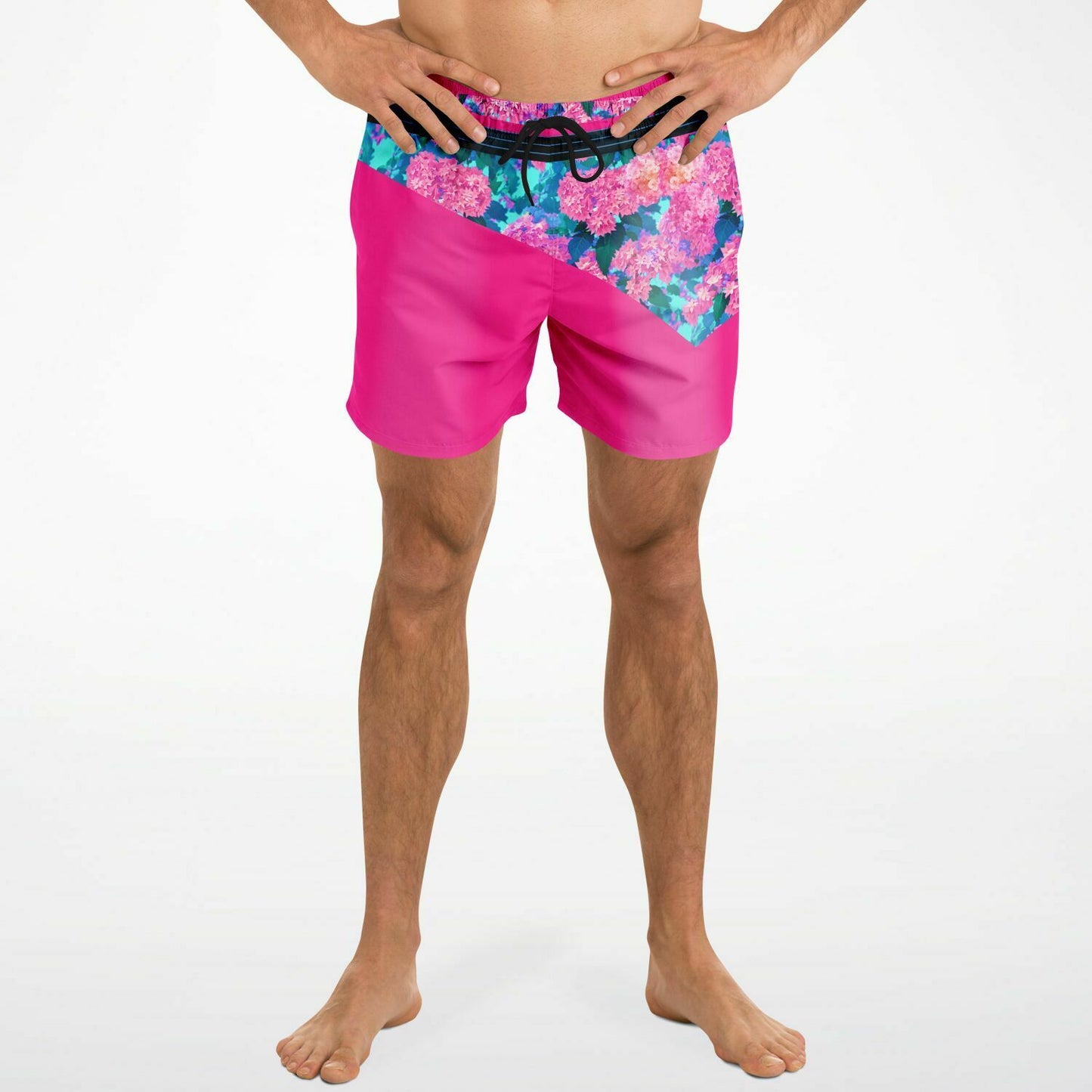 WYWH Chrysanthemum Shorts │ Trompe L'Oeil Swim Trunks