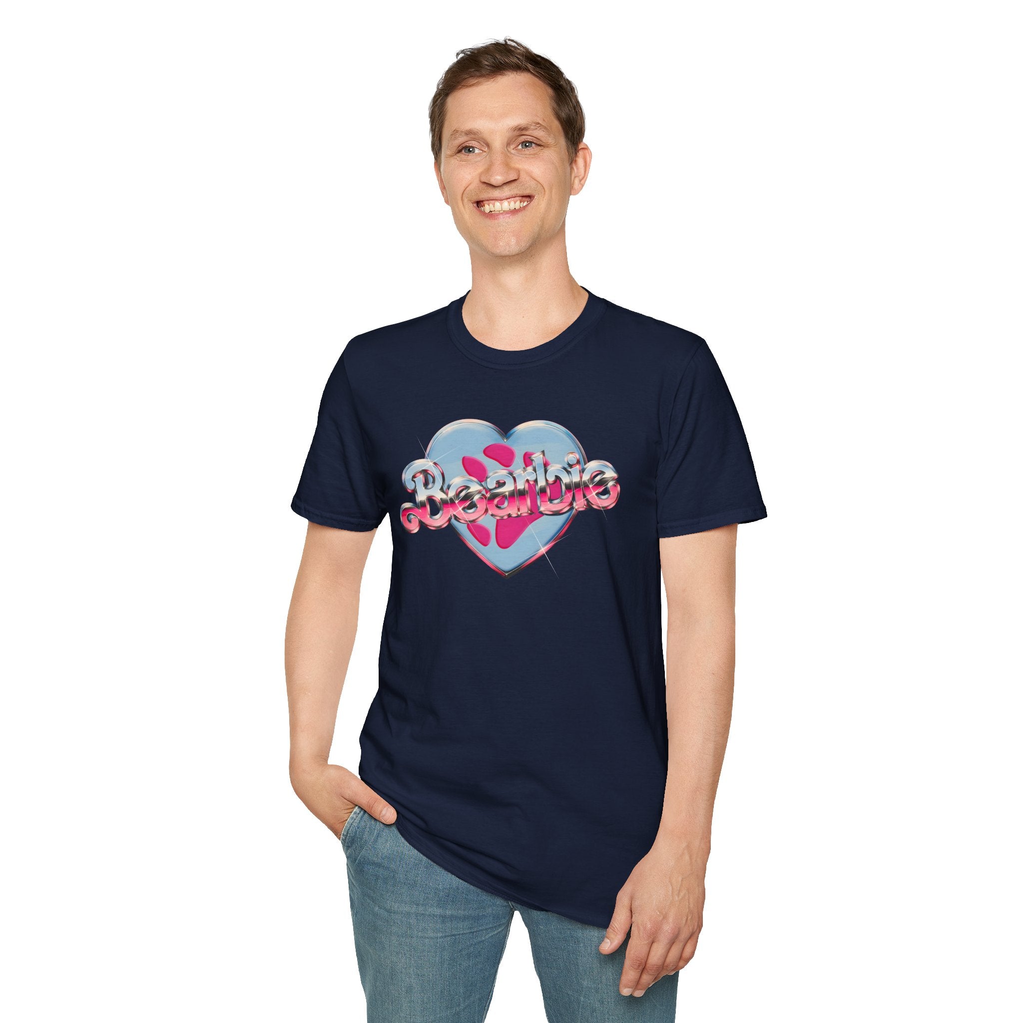 Bearbie®: Heart Bear Claw Logo │Softsyle T-shirt