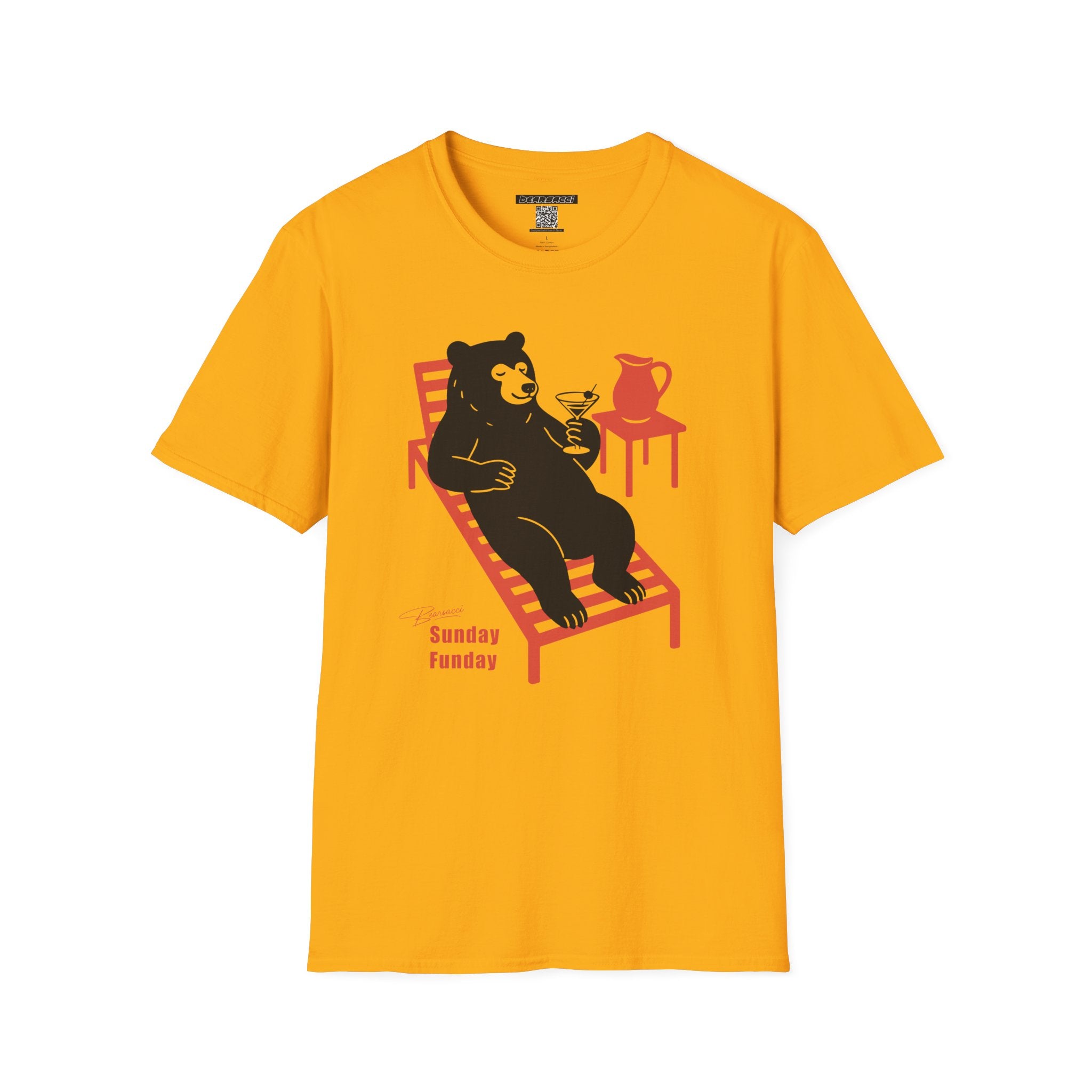Bearsacci® X Wanderlust®: Sunday Funday Lazy Bear│ Softsyle T-shirt