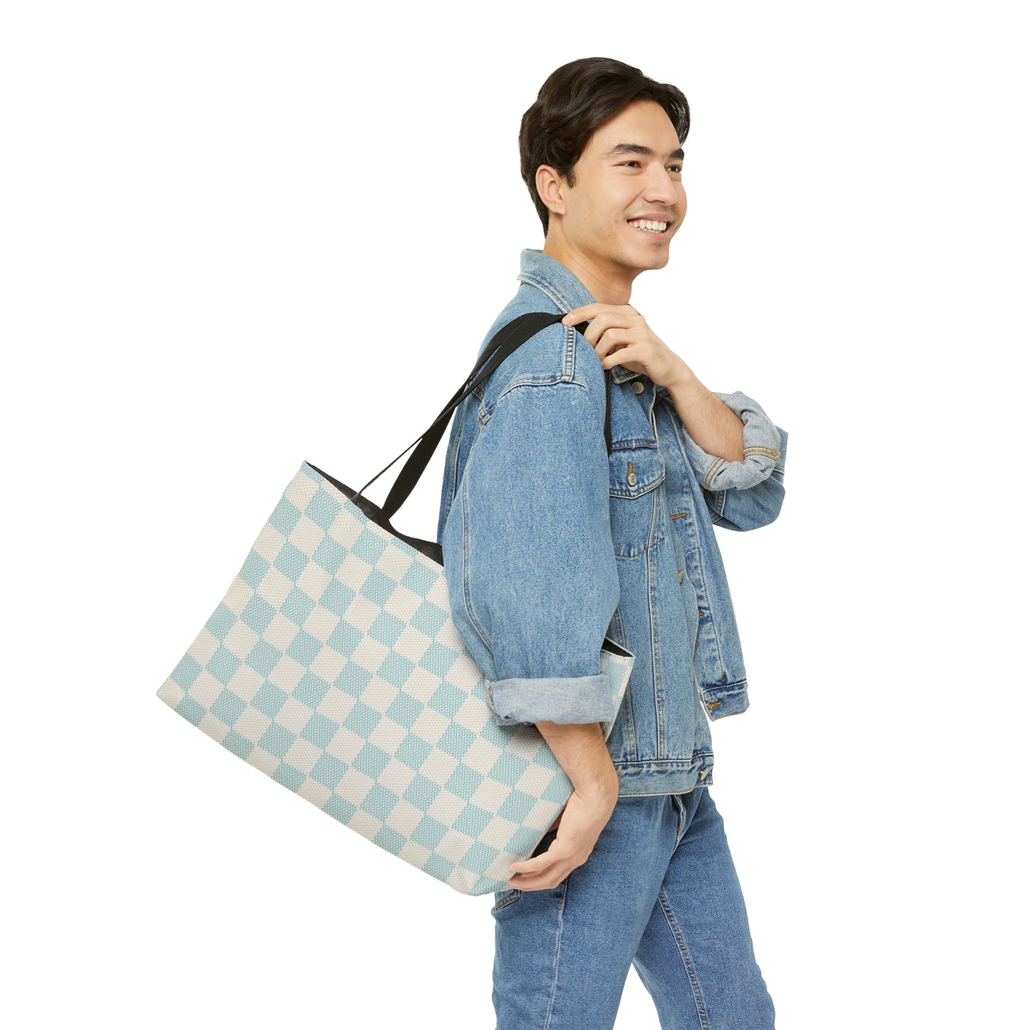 Blue Marsh Checkerboard │ Weekender Tote Bag