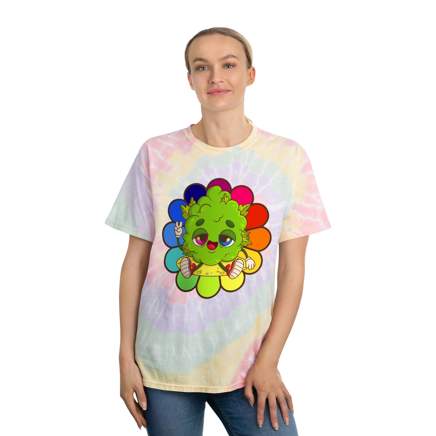 Stoney: Rainbow Leaf │ Tie-Dye Tee, Spiral