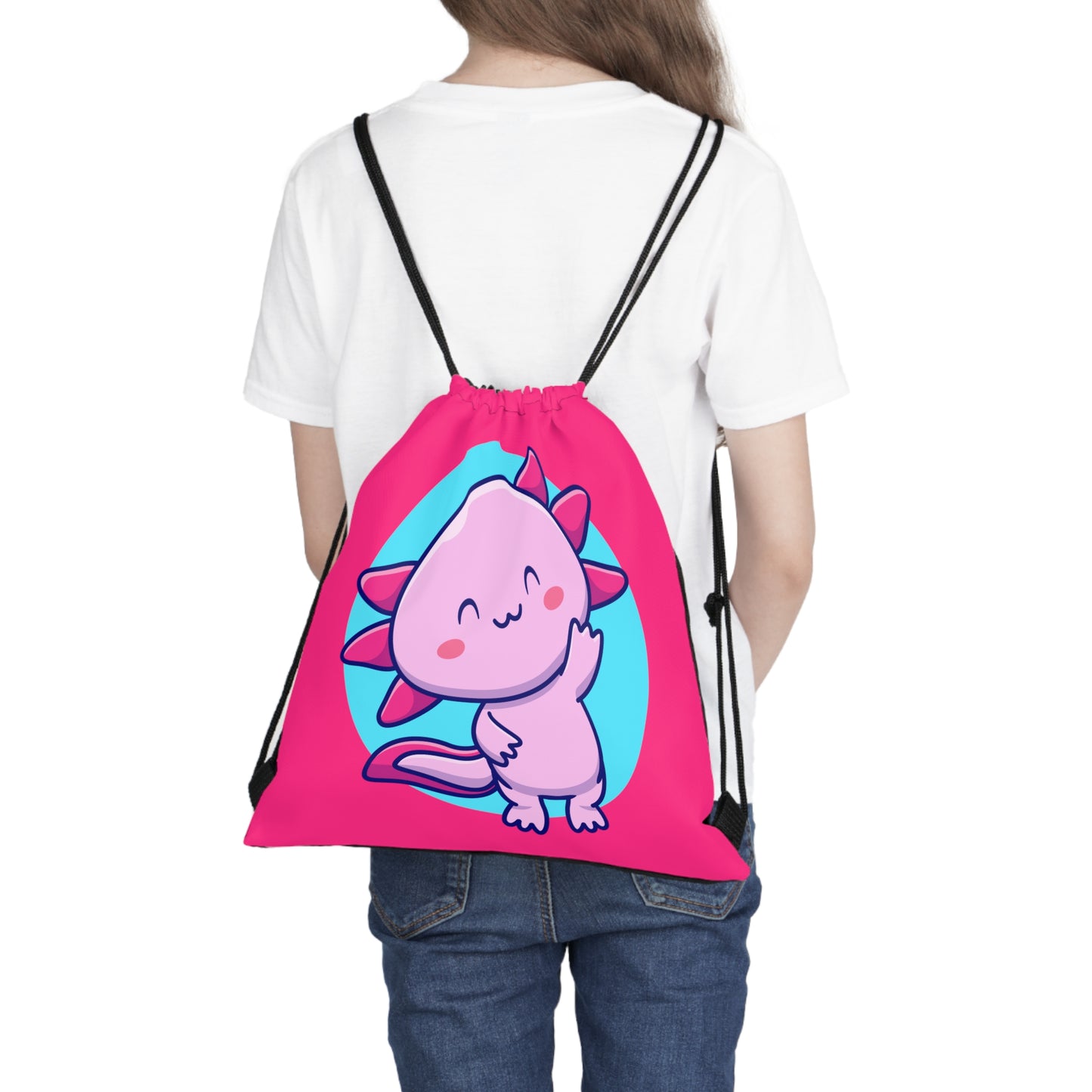 My Axolotl Friend│Outdoor Drawstring Bag