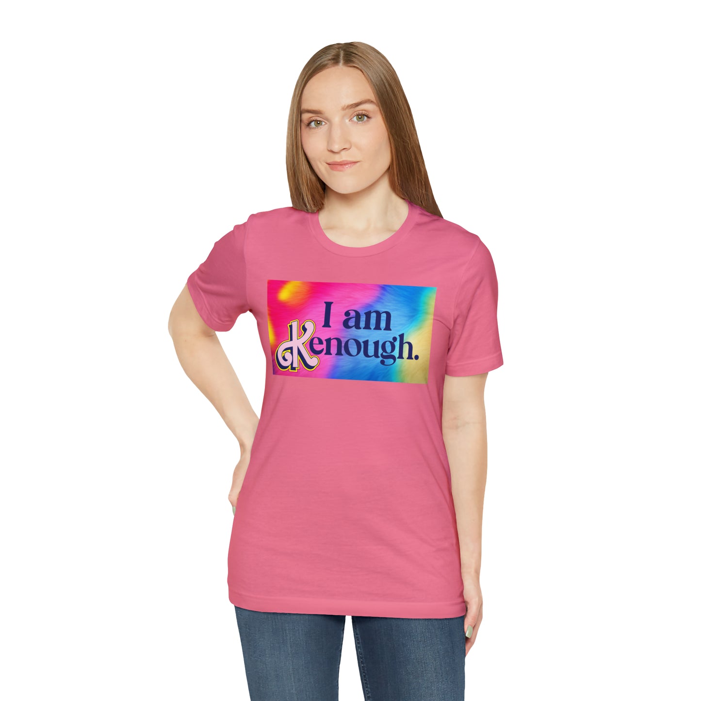 Bearbie: "I am Kenough" With Rainbow Background │ Premium Jersey T-shirt