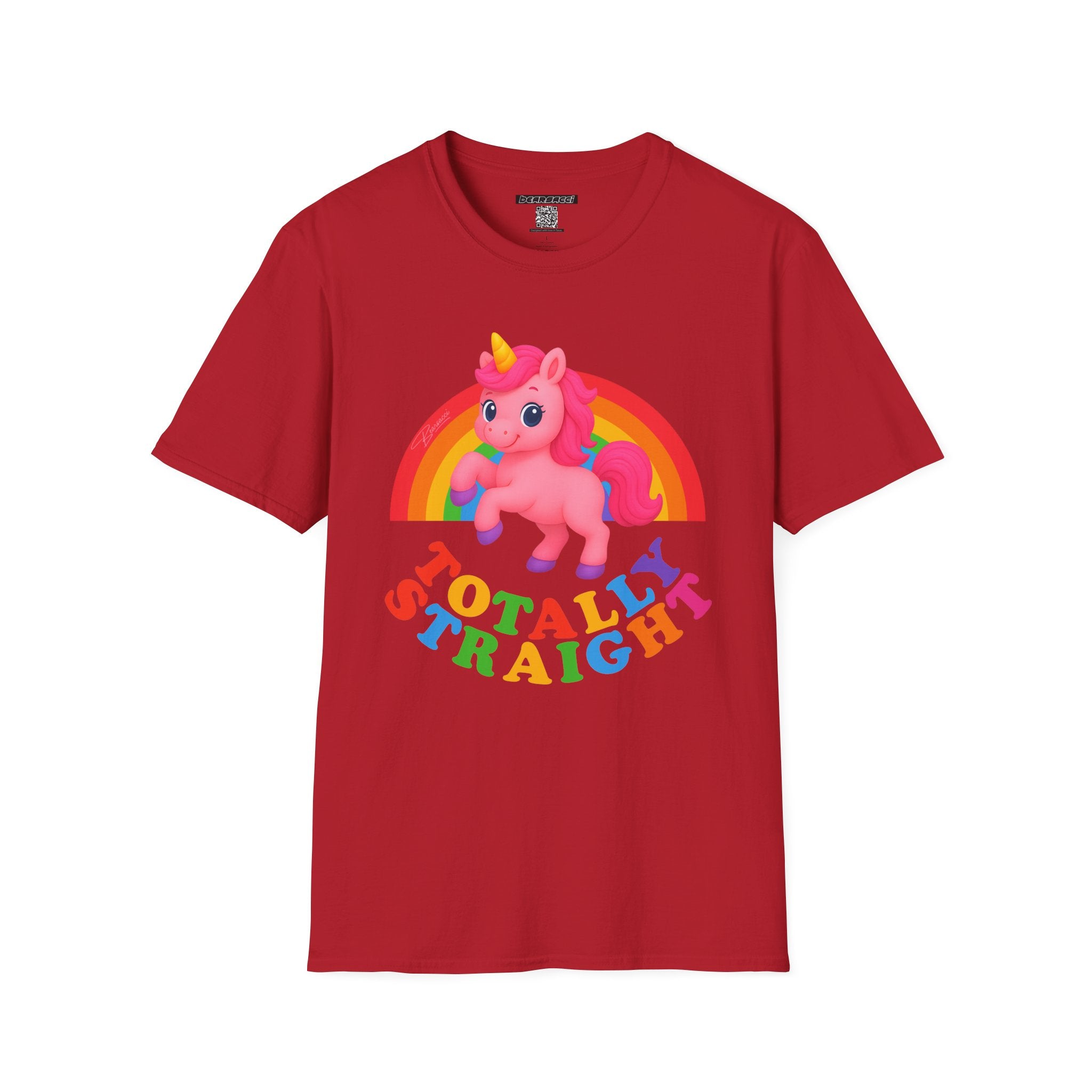 HyperPop™: Totally Straight Pink Unicorn │ Softsyle T-shirt