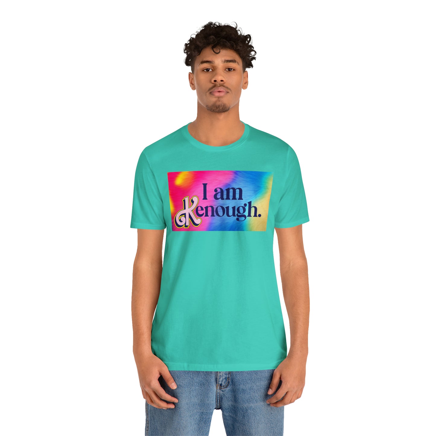 Bearbie: "I am Kenough" With Rainbow Background │ Premium Jersey T-shirt