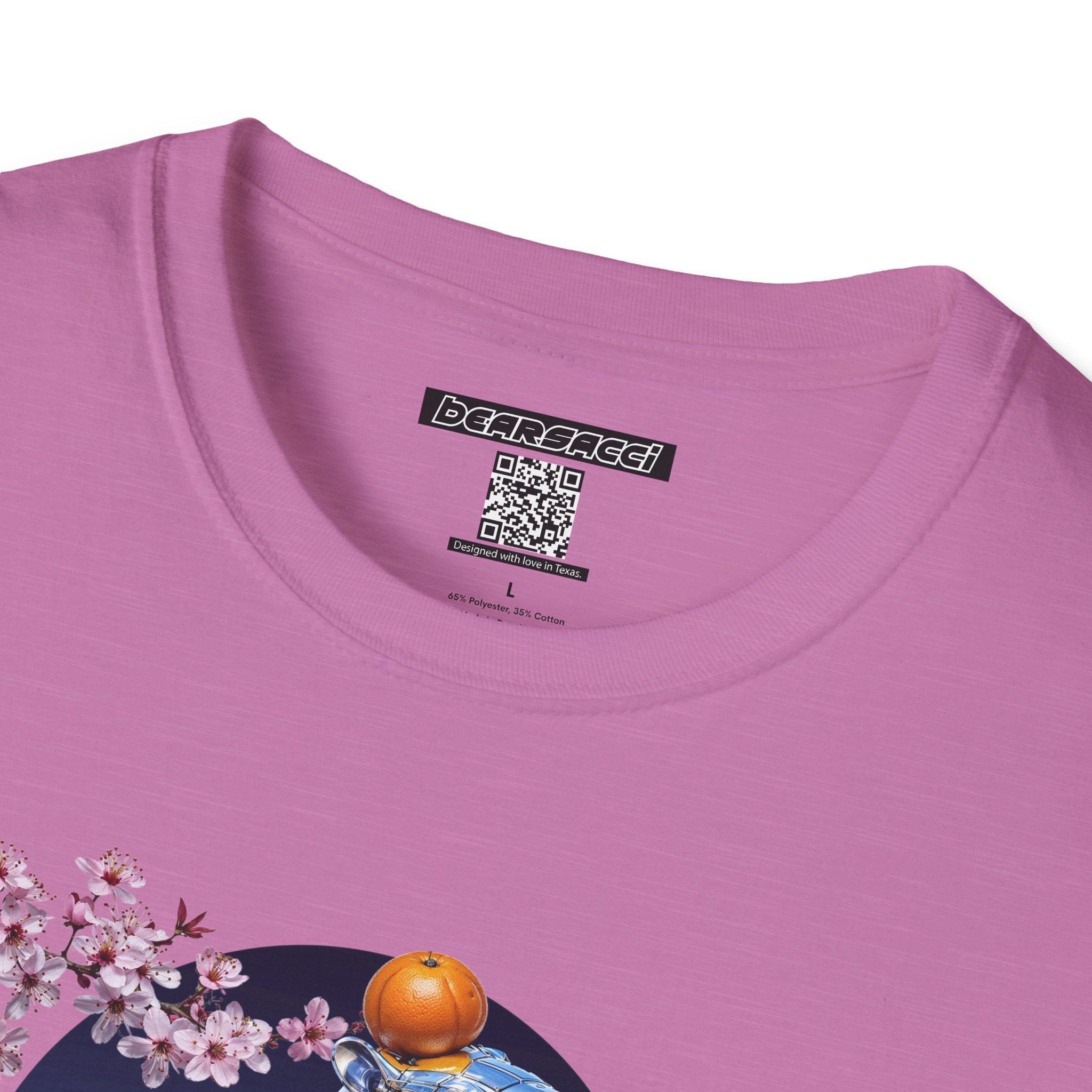 Fake Designer™: Robot Capybara T-Shirt with Sakura Blooms│ Softsyle T-shirt