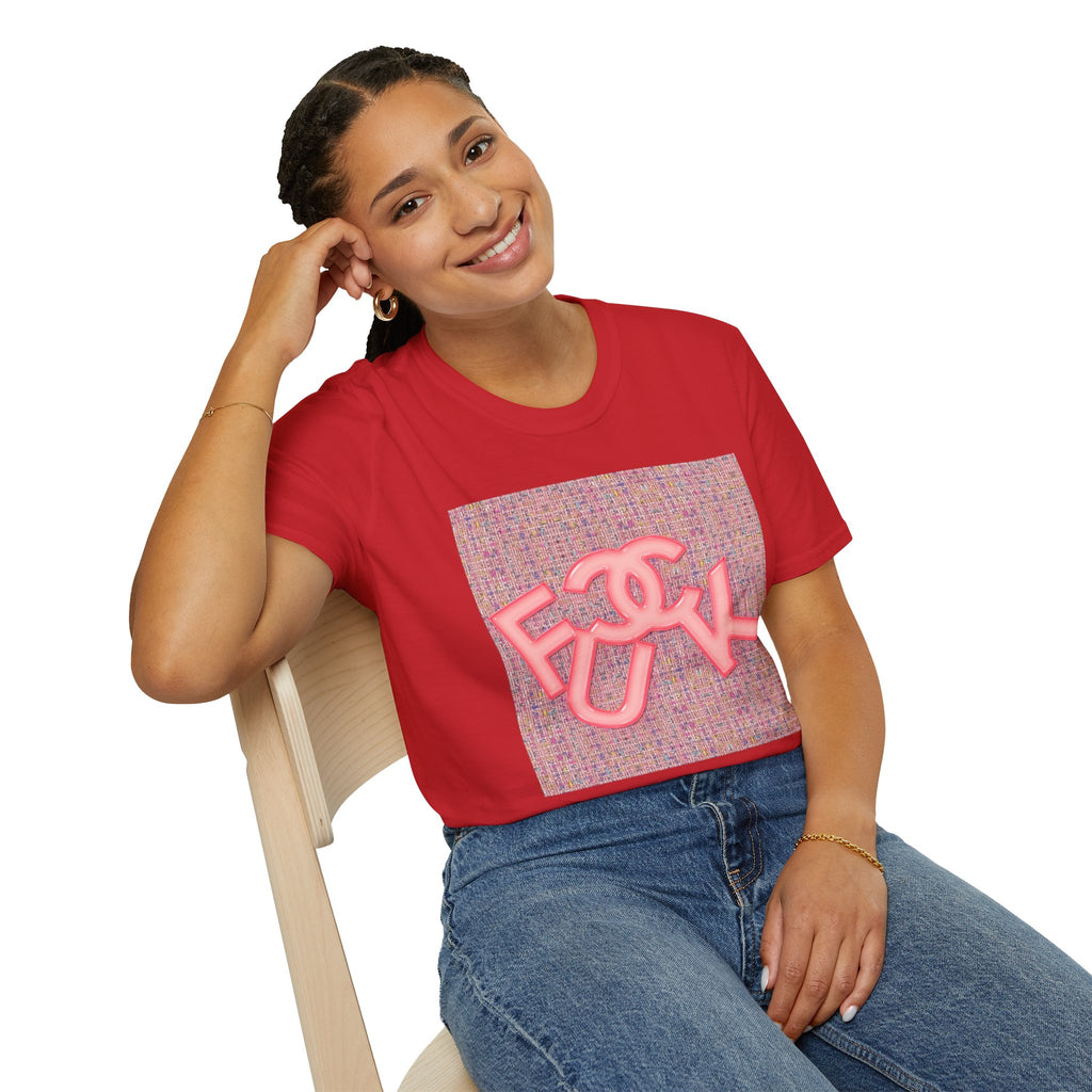 Fake Designer™: Pink Tweed Fuck│ Softsyle T-shirt