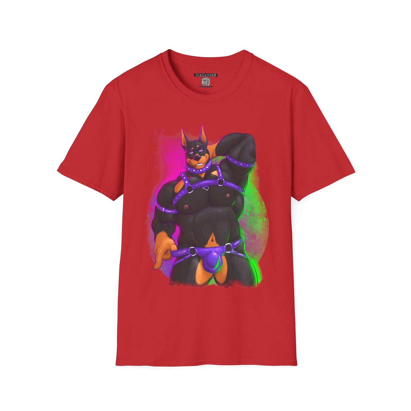 YIFF™: Neon Pup Doberman │ Softsyle T-shirt