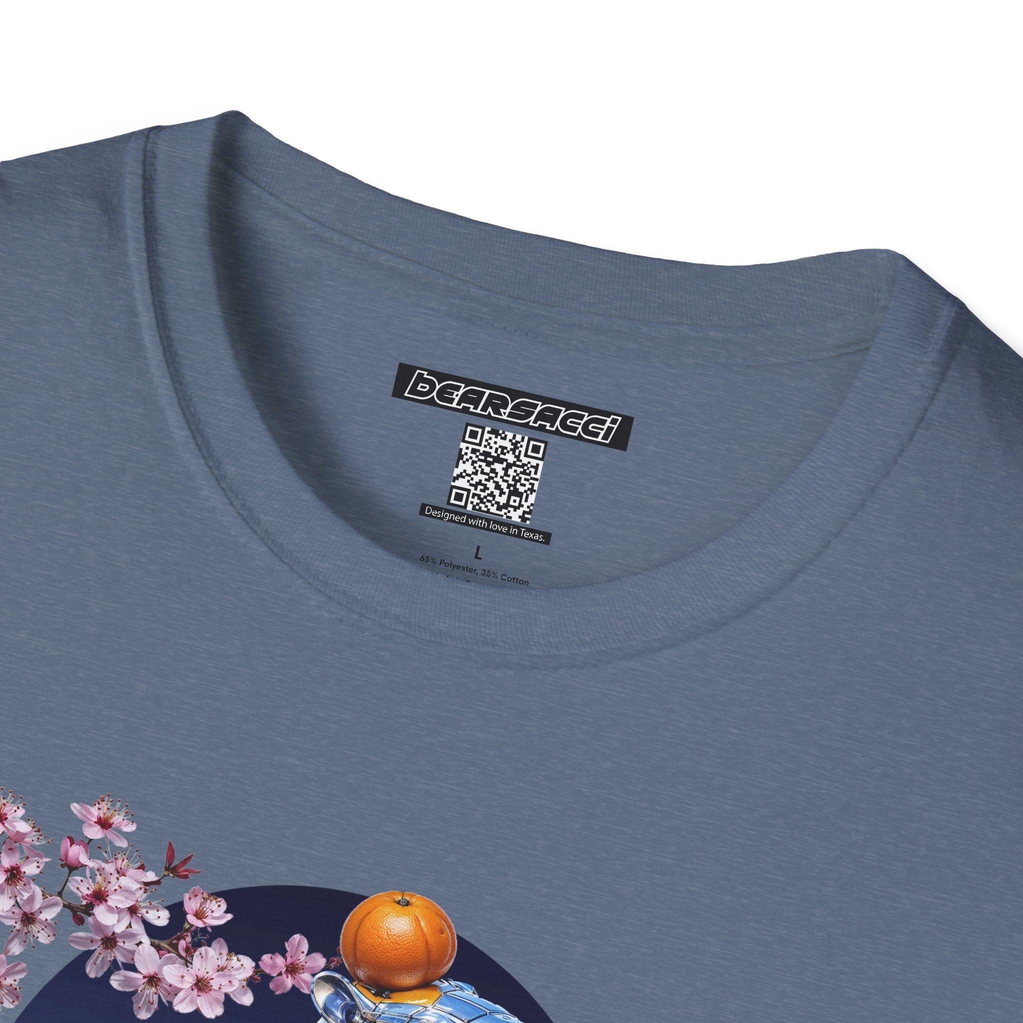 Fake Designer™: Robot Capybara T-Shirt with Sakura Blooms│ Softsyle T-shirt