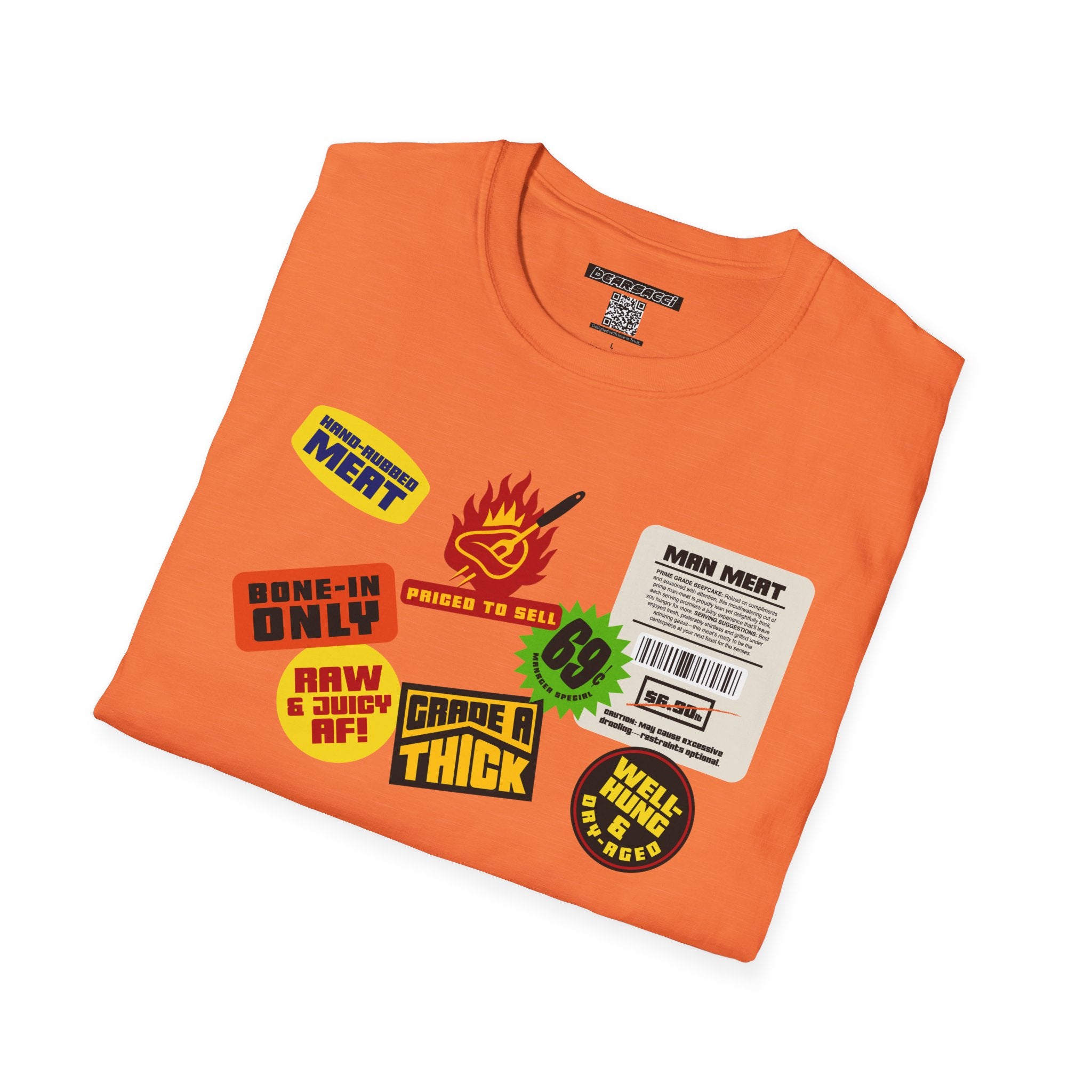 Bearmart®: Butcher Isle Meat Stickers (1990s Colorway) │Softsyle T-shirt