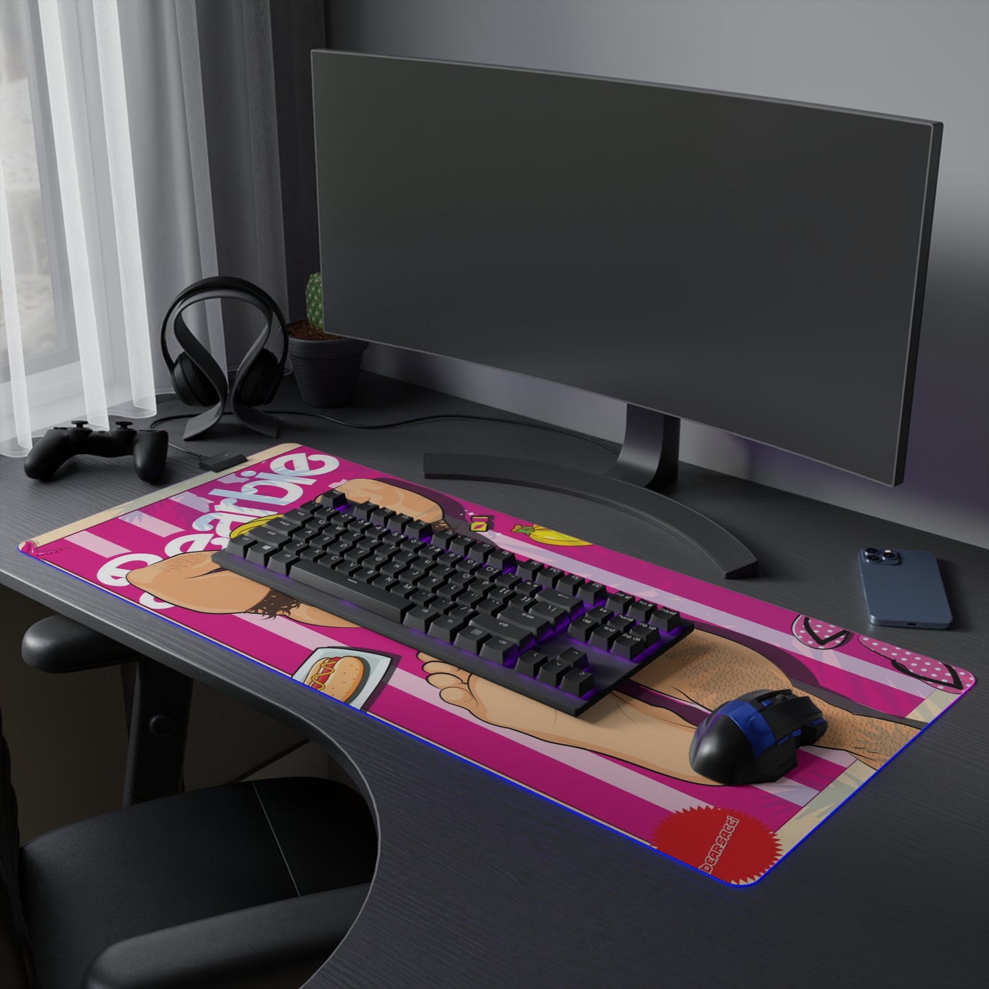 Bearbie™: At The Beach │ LED Gaming Mouse Pad