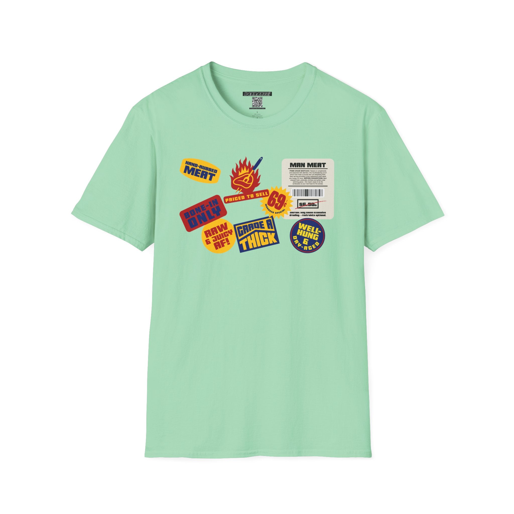 Bearmart®: Butcher Isle Meat Stickers (1950s Colorway) │Softsyle T-shirt